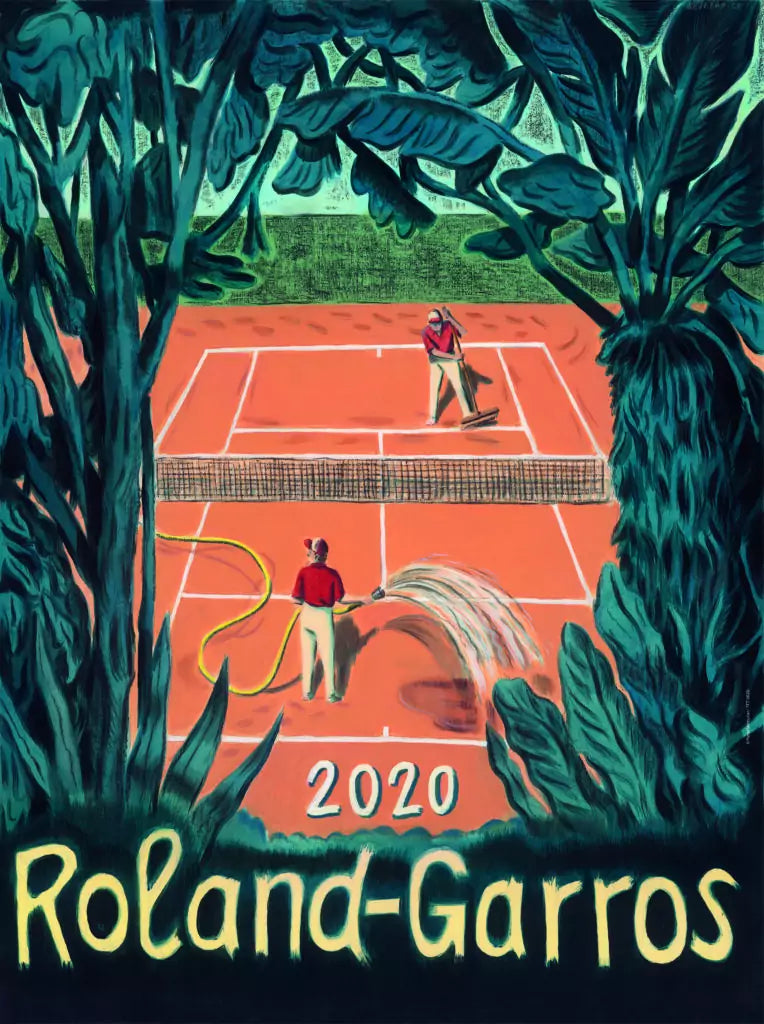 Affiche Originale Roland Garros  Par Pierre Seinturier, 2020