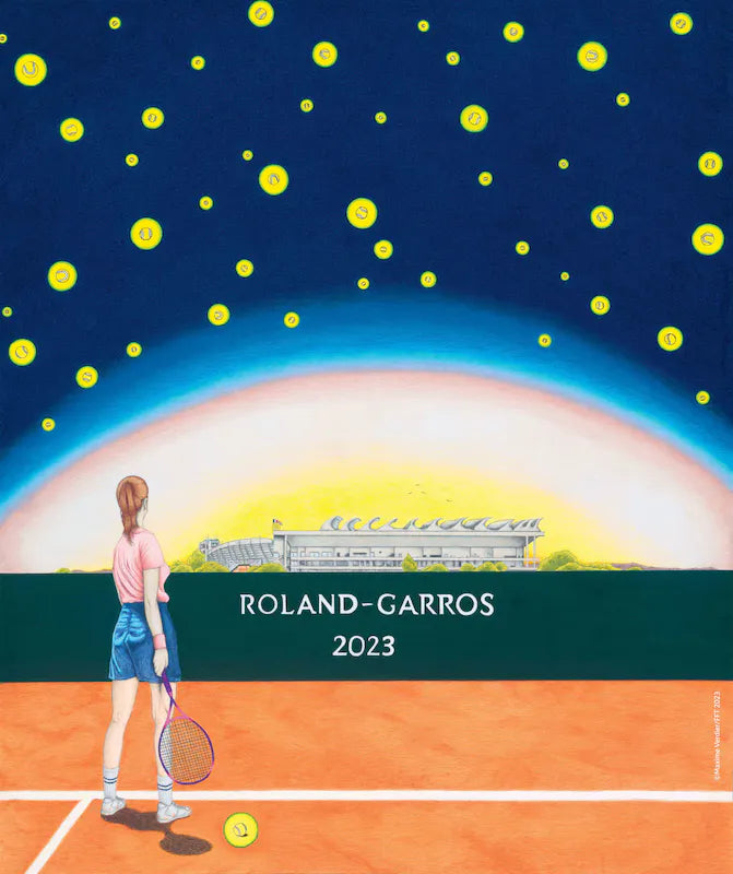 Affiche Originale Roland Garros  Par Maxime Verdier, 2023