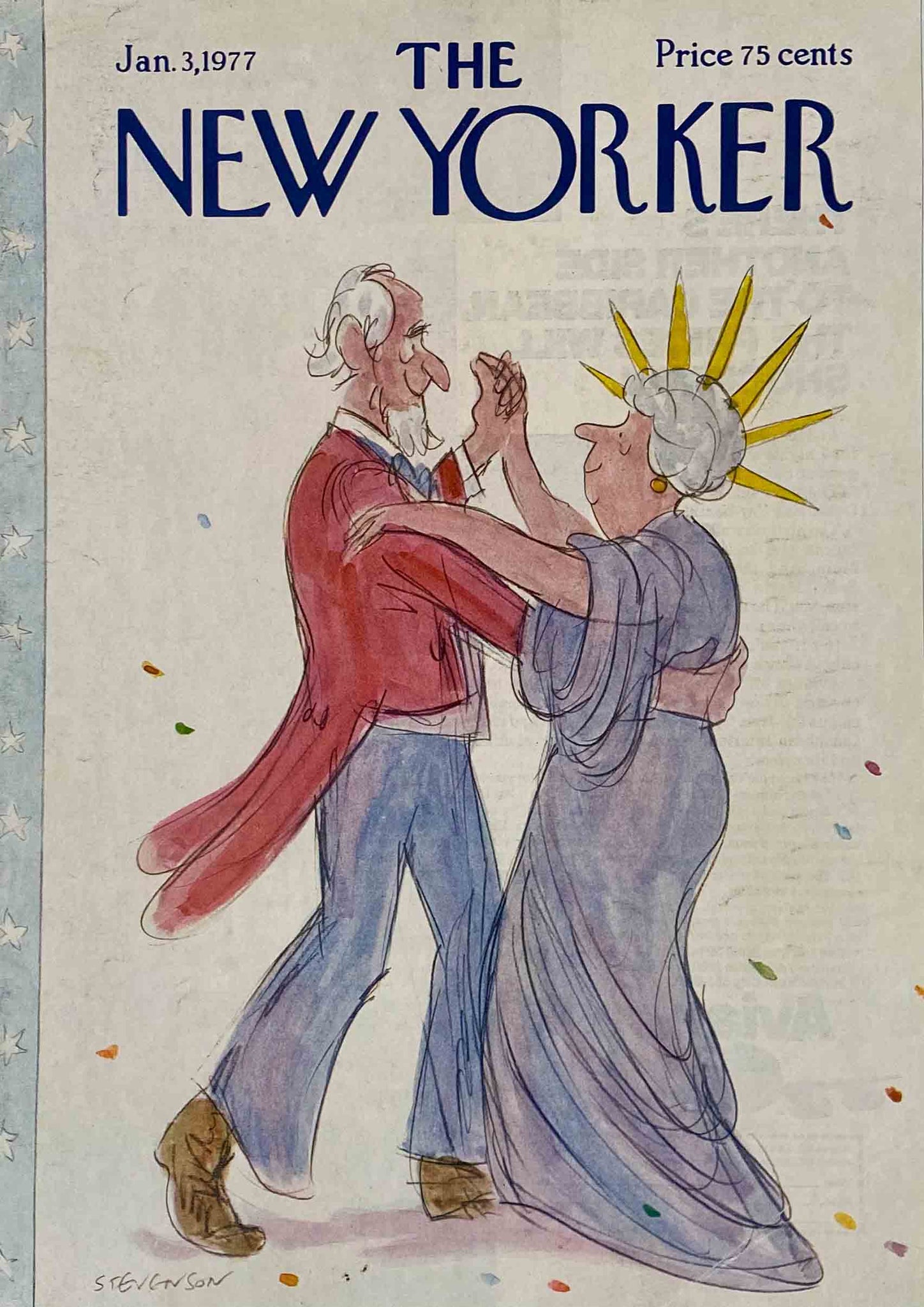 Première de couverture originale The New Yorker du 3 Janvier 1977