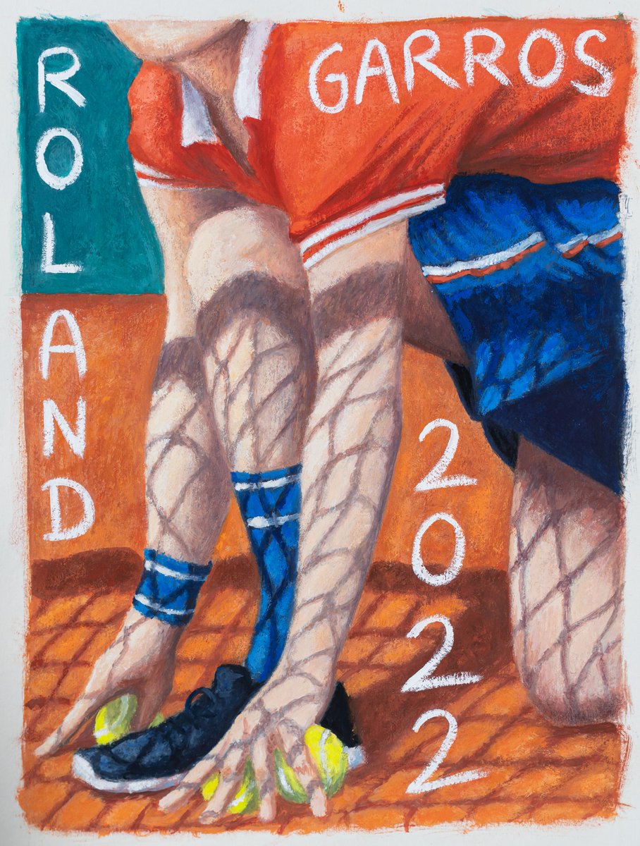 Affiche Originale Roland Garros   Par Louise Sartor, 2022
