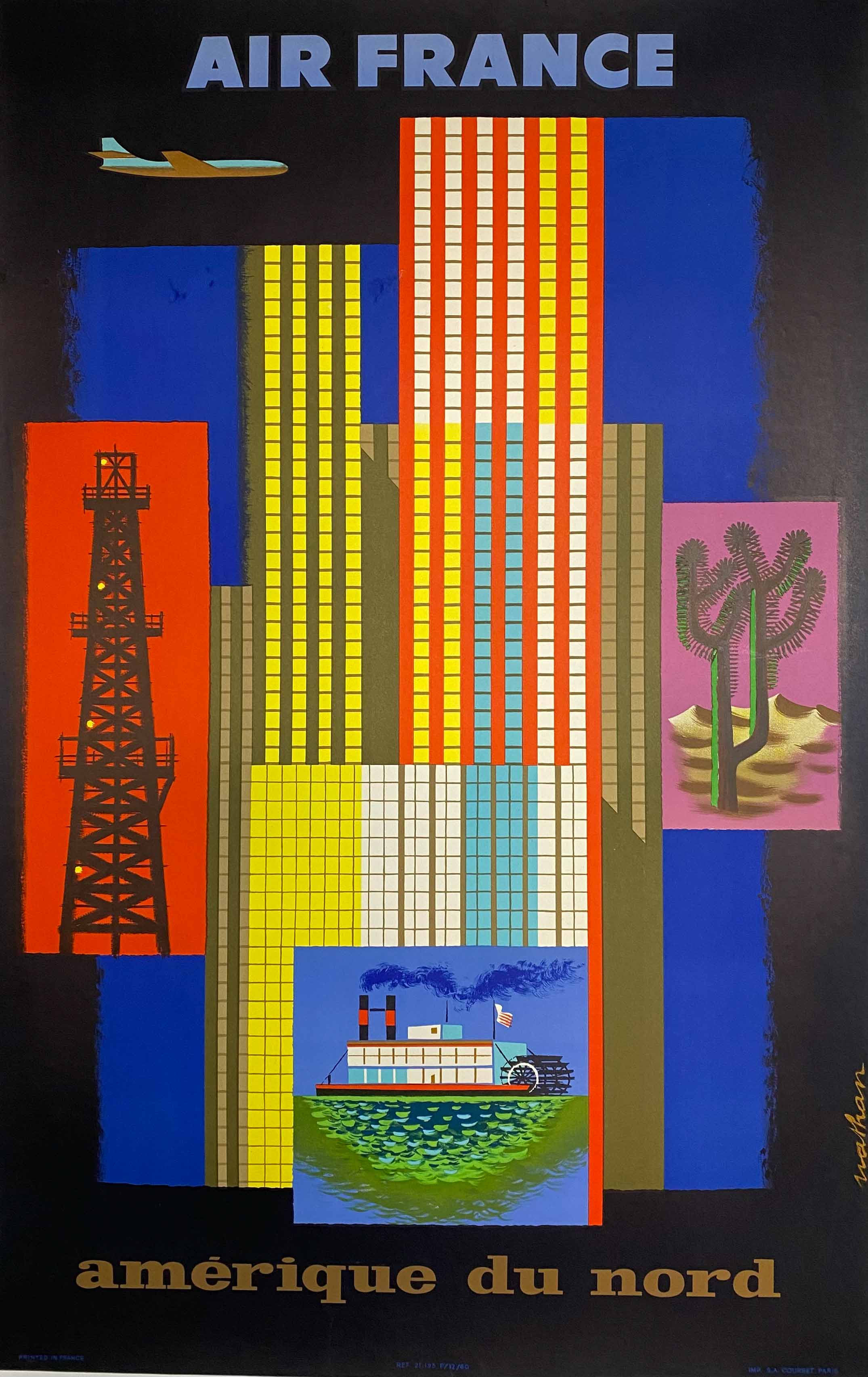 Affiche Air France Californie – Guy Georget 1962, Réédition Officielle Musée Air France Affiche Air France Californie – Guy Georget 1962, Réédition Officielle Musée Air France