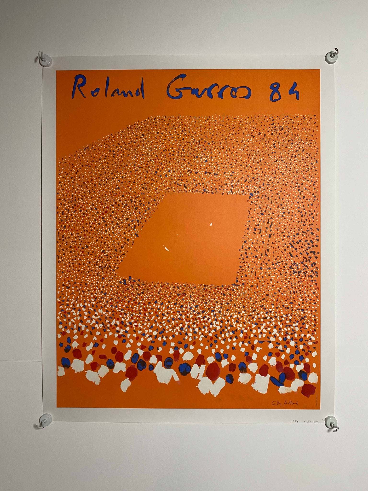 Affiche Originale Roland Garros 1984 Par Gilles Aillaud