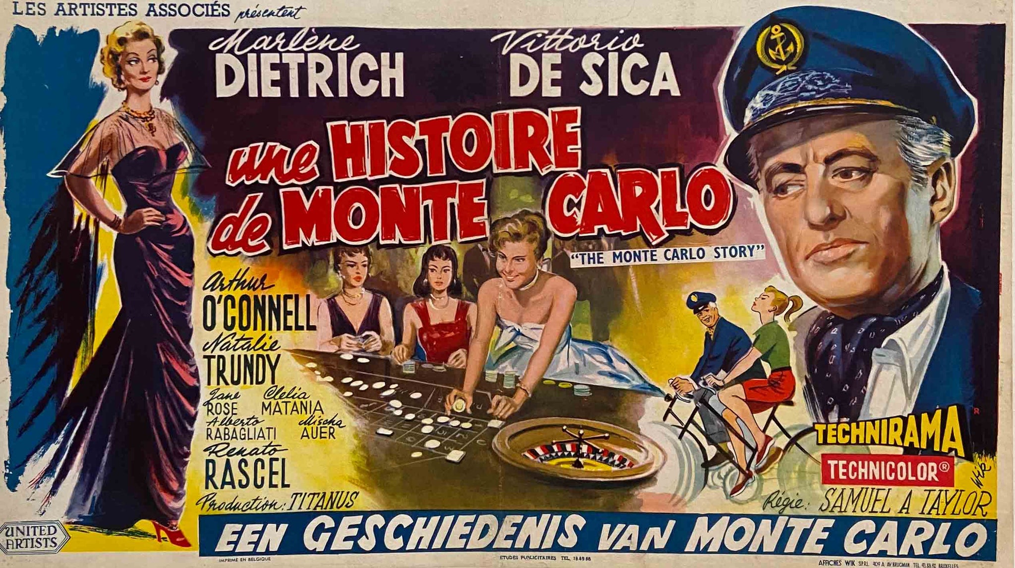 Affiche Cinéma Une Histoire de Monte Carlo Film de Marcello Girosi, 1956