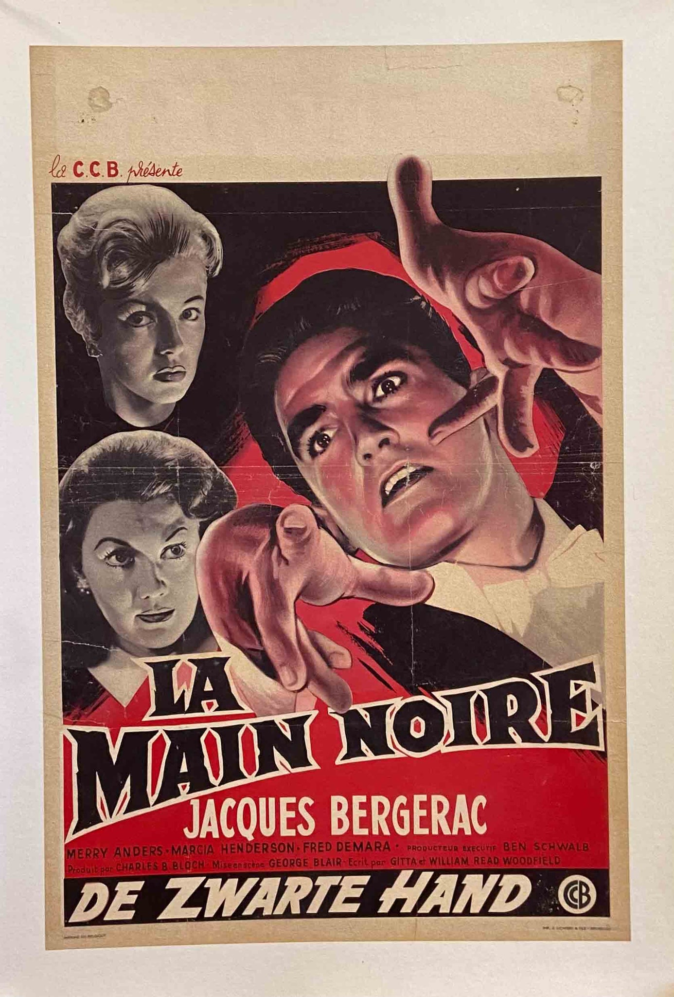 Affiche Cinéma la Main Noire Film de George Blair, 1960