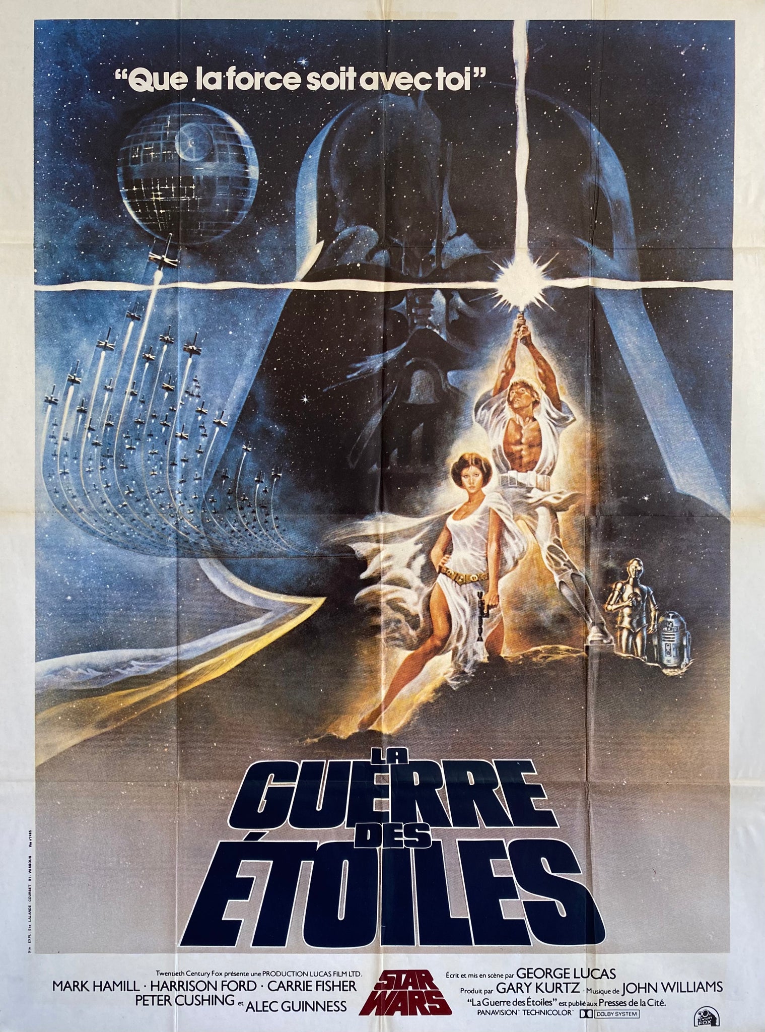 Affiche Cinéma Star Wars Un Nouvel Espoir de 1977. 