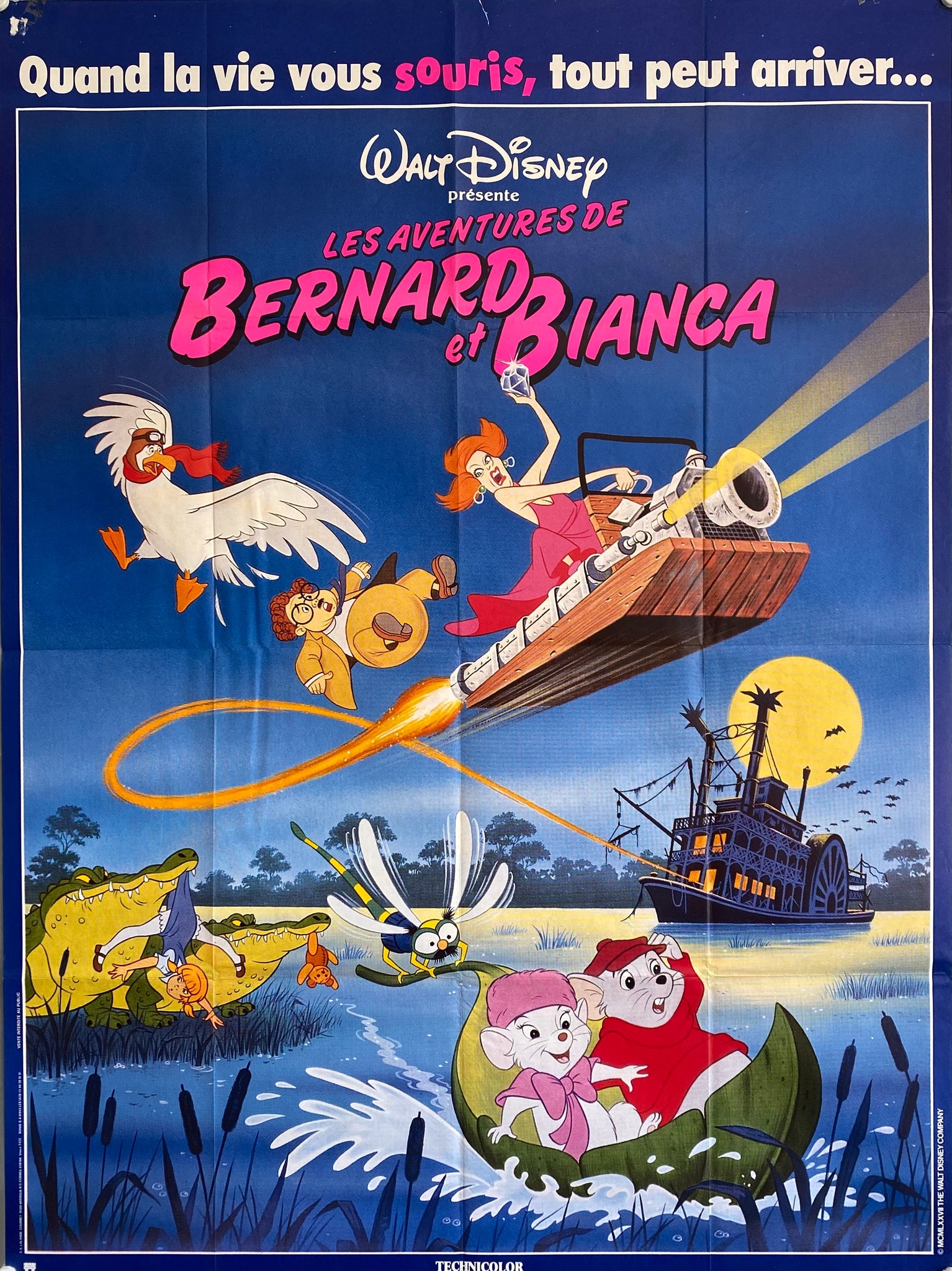 Affiche Cinéma Les aventures de Bernard et Bianca de 1977