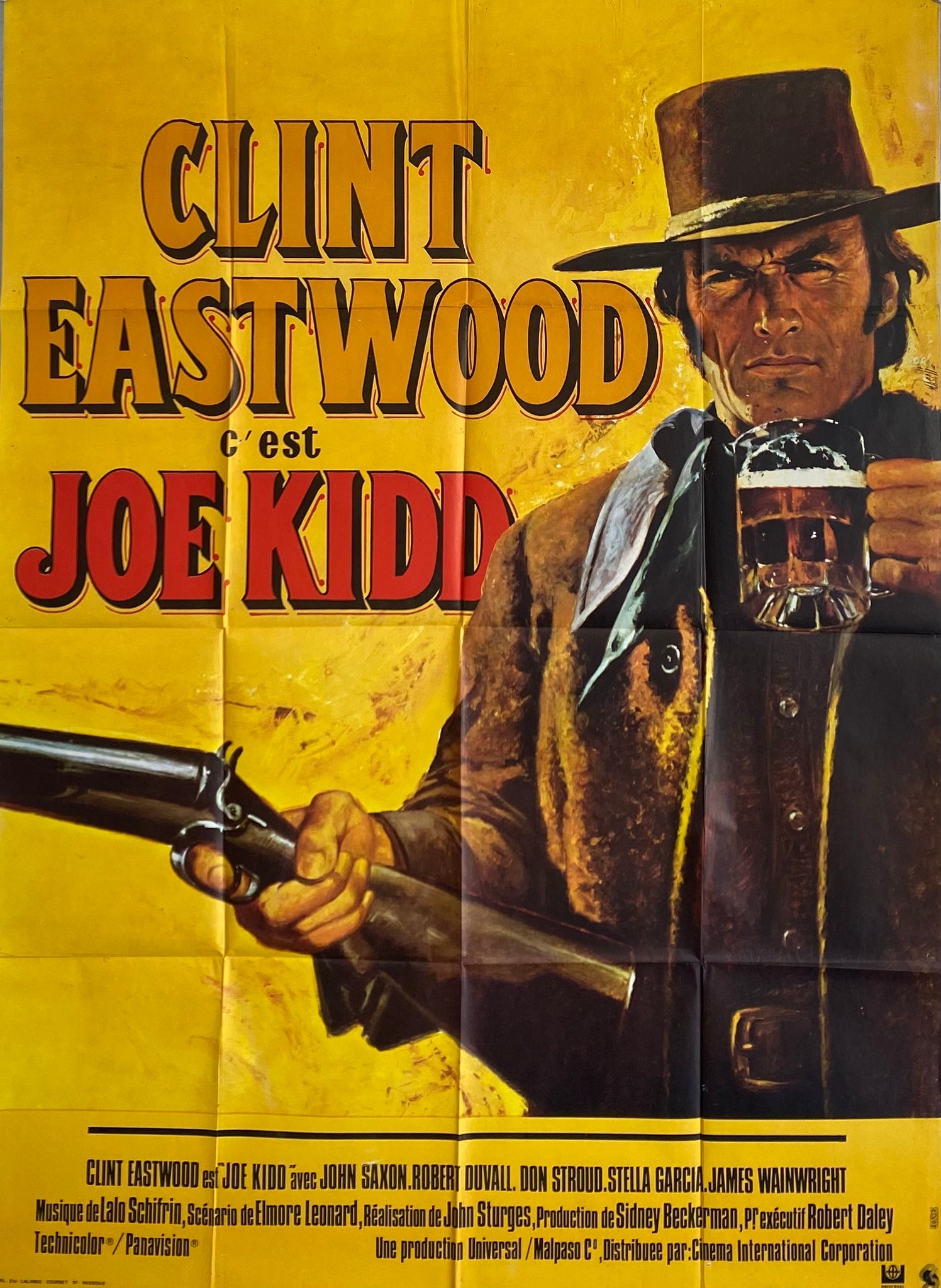 Affiche Cinéma Joe Kidd  de 1972.