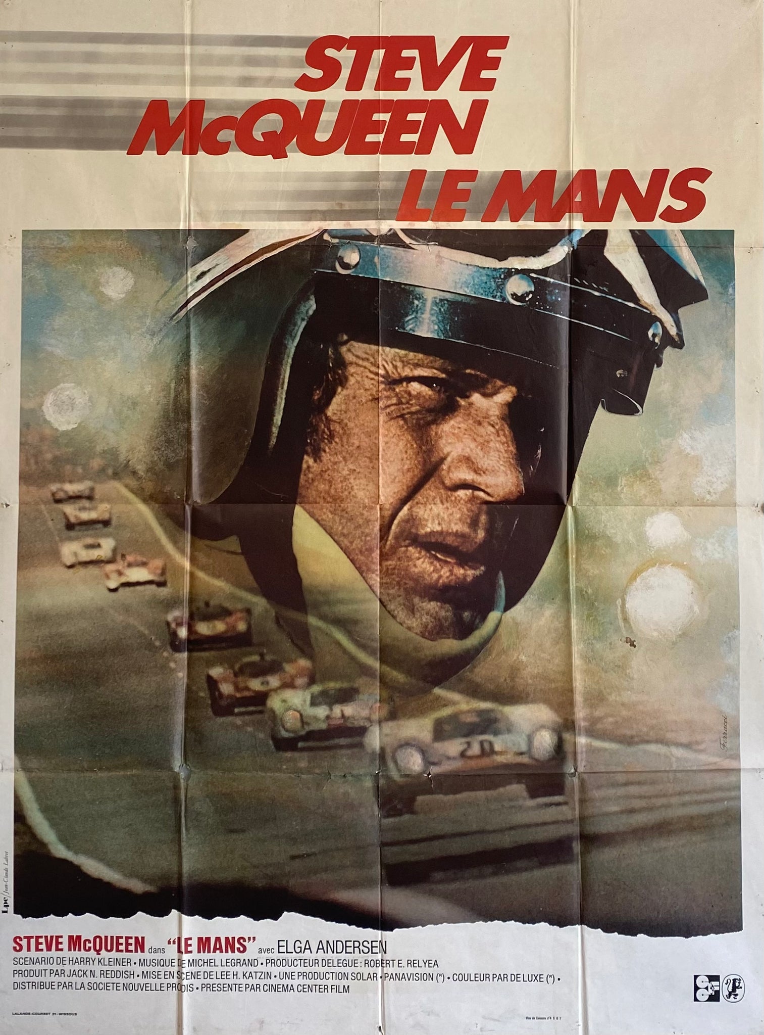 Affiche Cinéma Le Mans de 1971.
