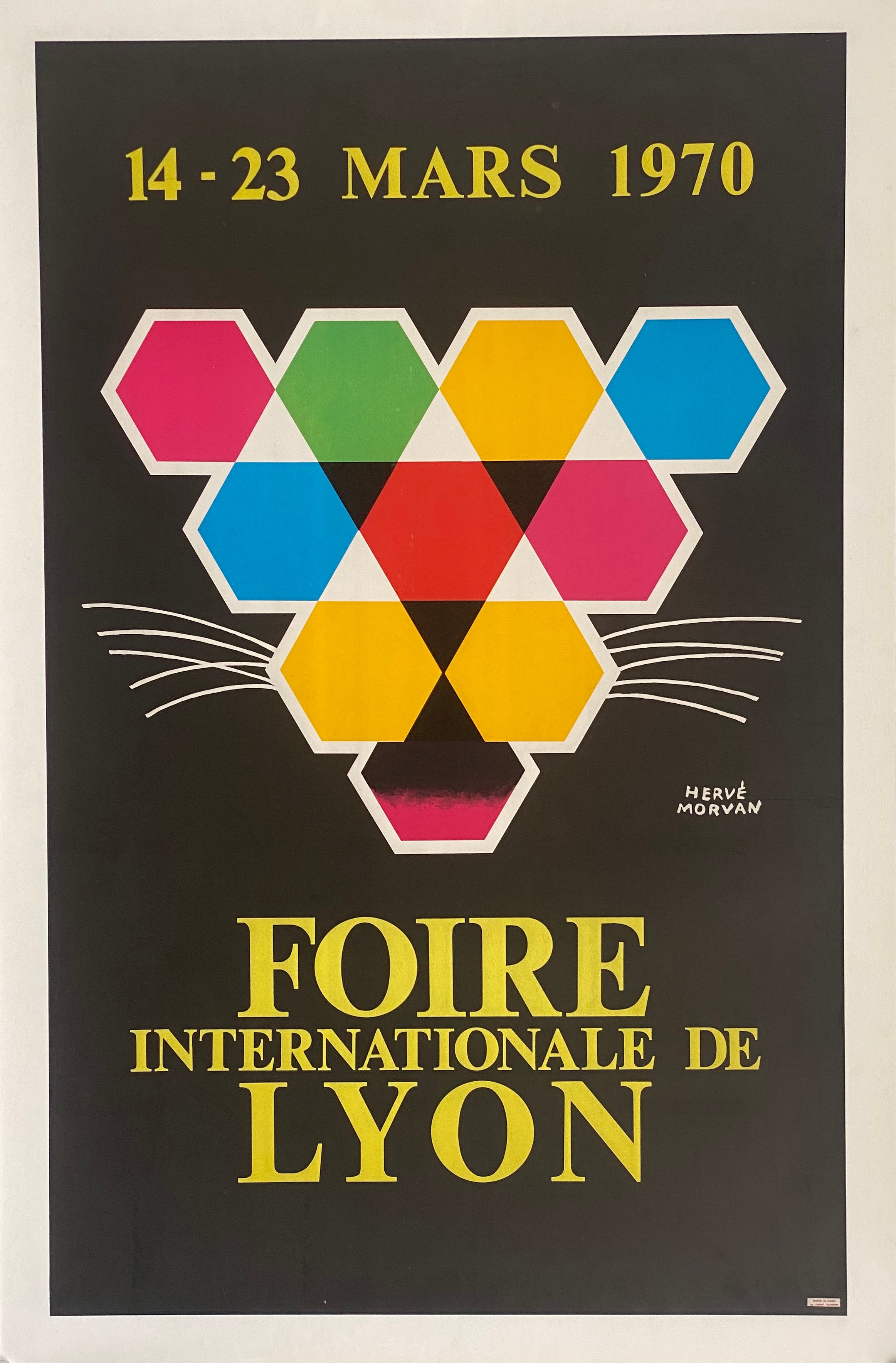 Affiche Originale Foire Internationale De Lyon - Hervé Morvan 1970