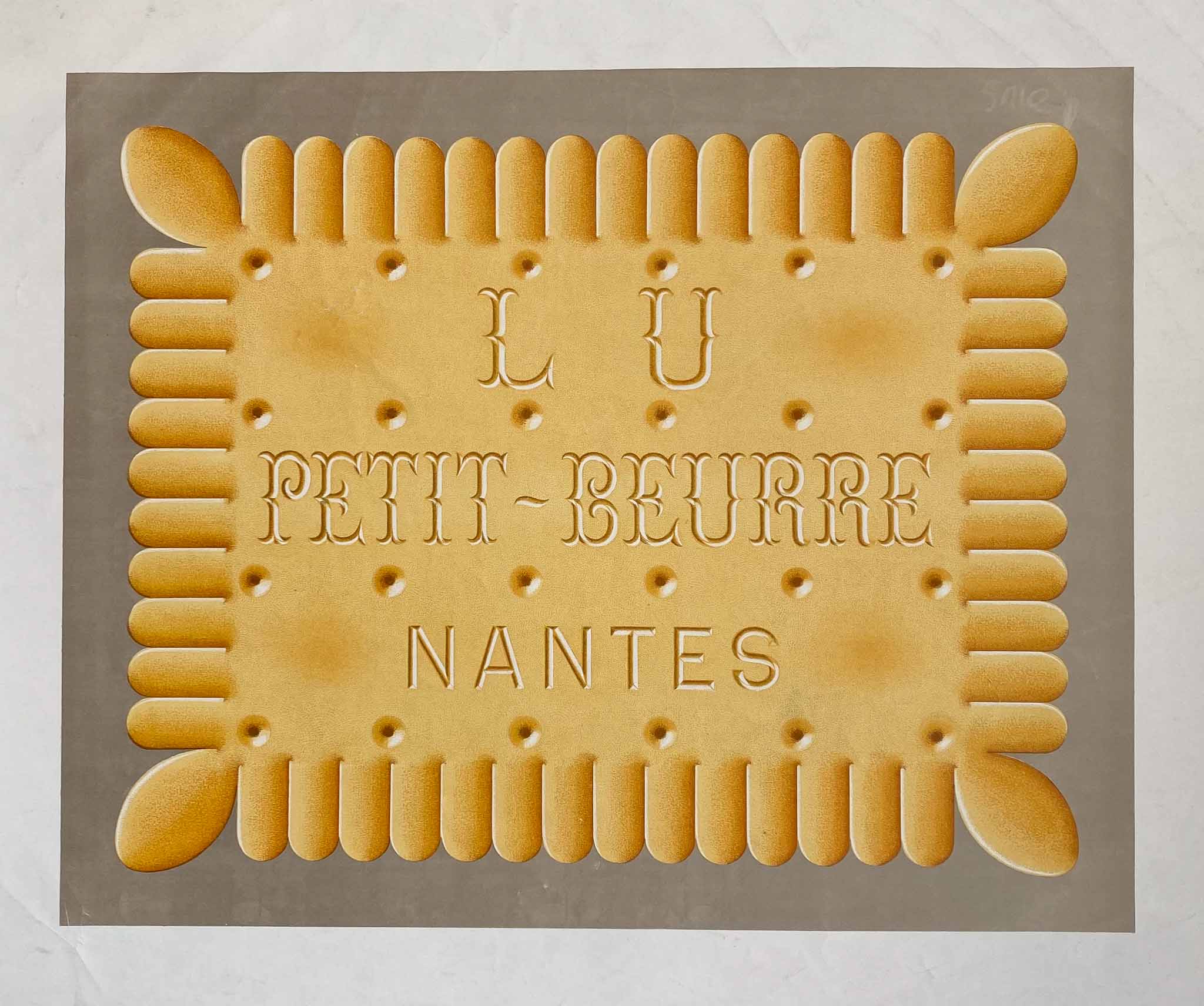 Affiche Originale Lu Petit Beurre Nantes - 1980