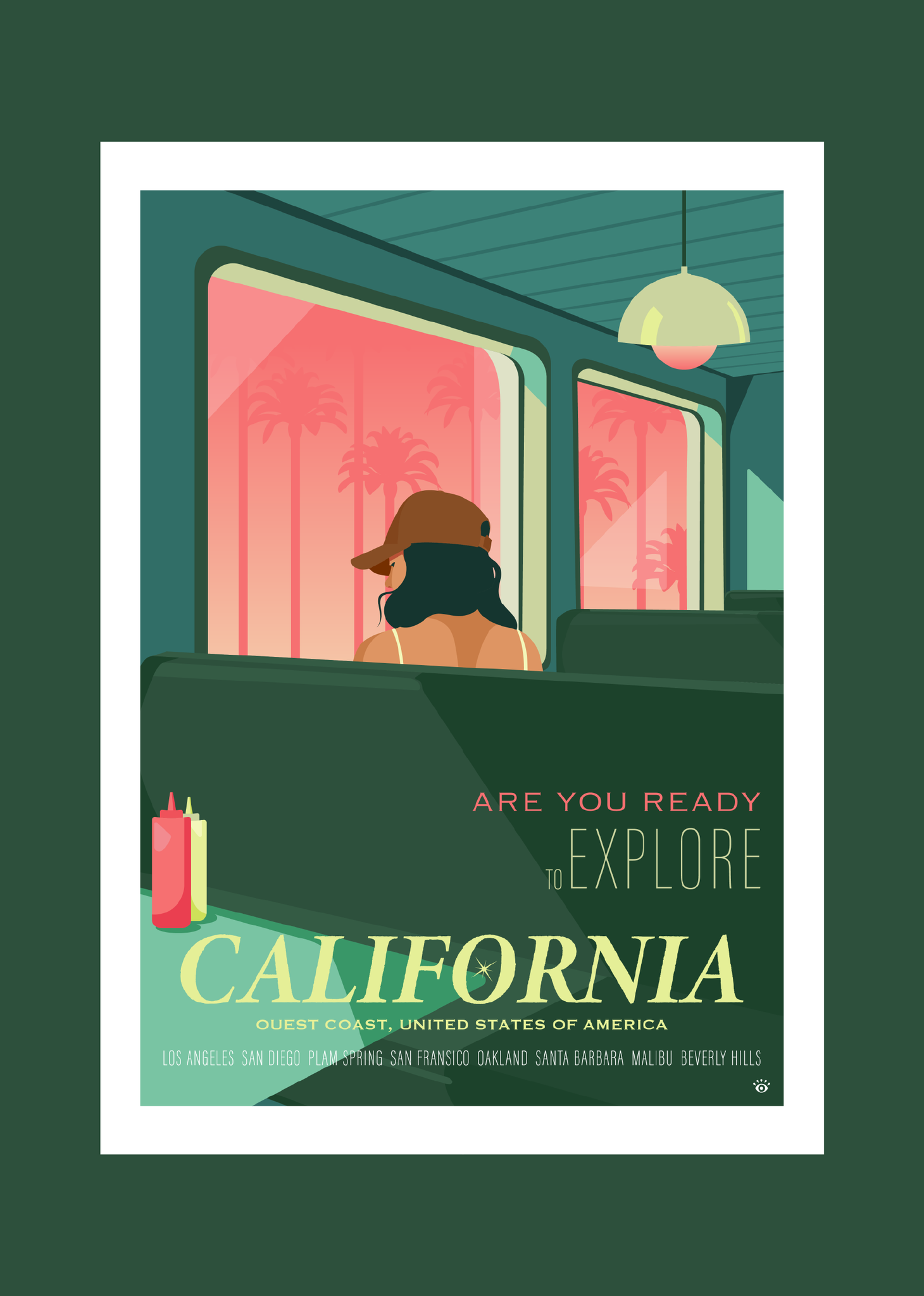 Affiche Explore California - Marion Ben-Lisa 2023