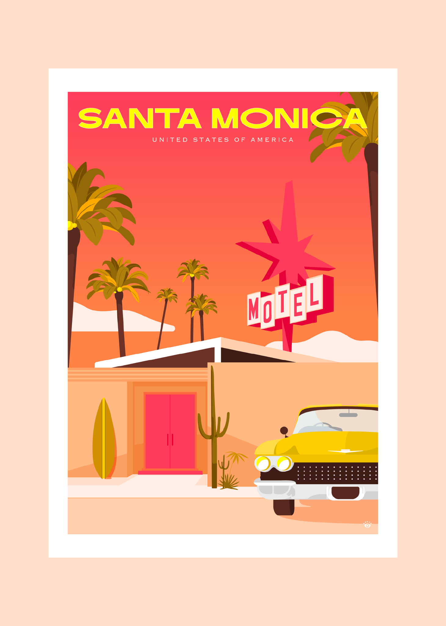 Affiche Originale Santa Monica, Marion Ben-Lisa 2023