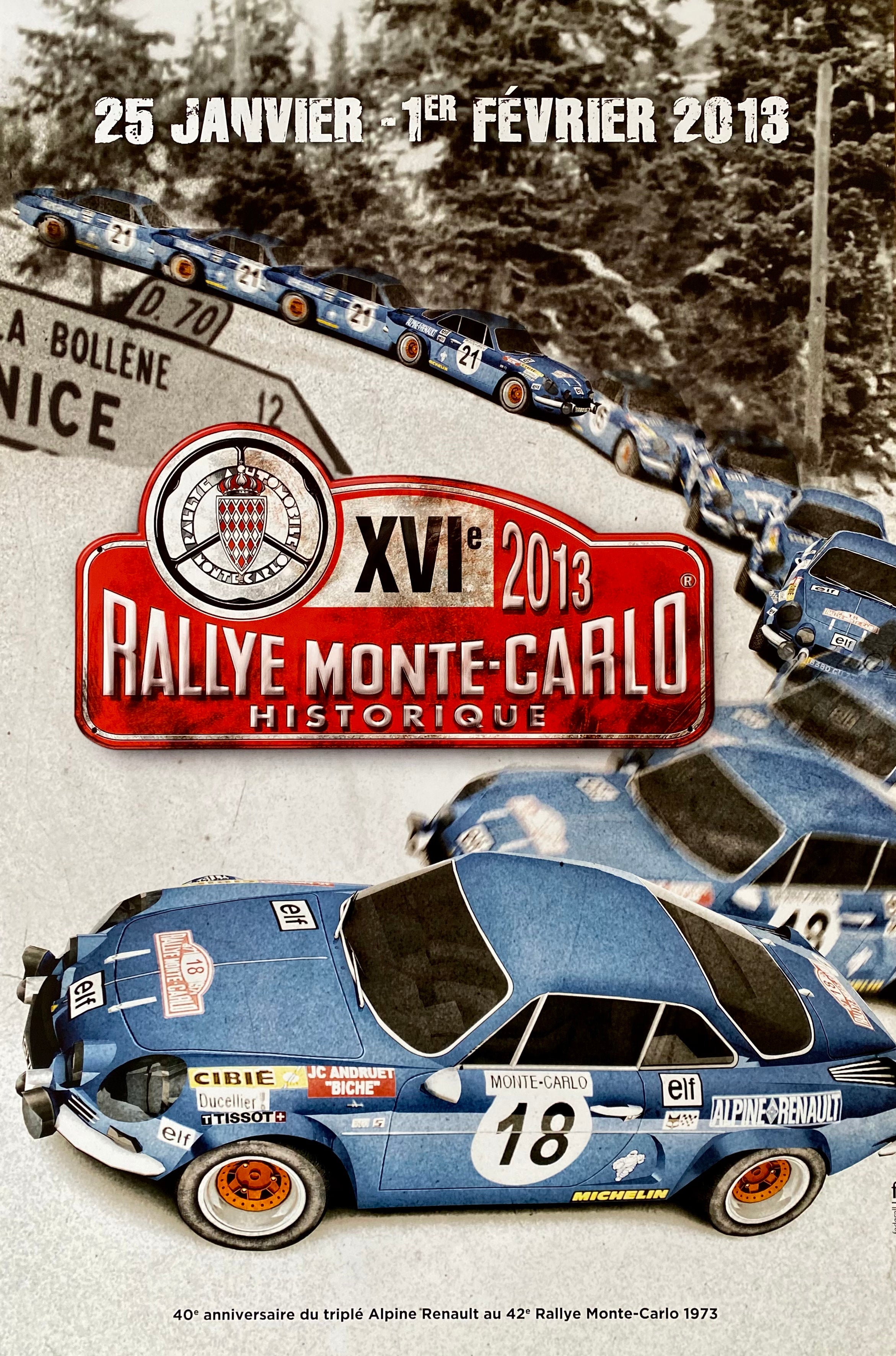 Affiche Originale – Rallye Monte Carlo 2016 – WRC – Sports Automobiles