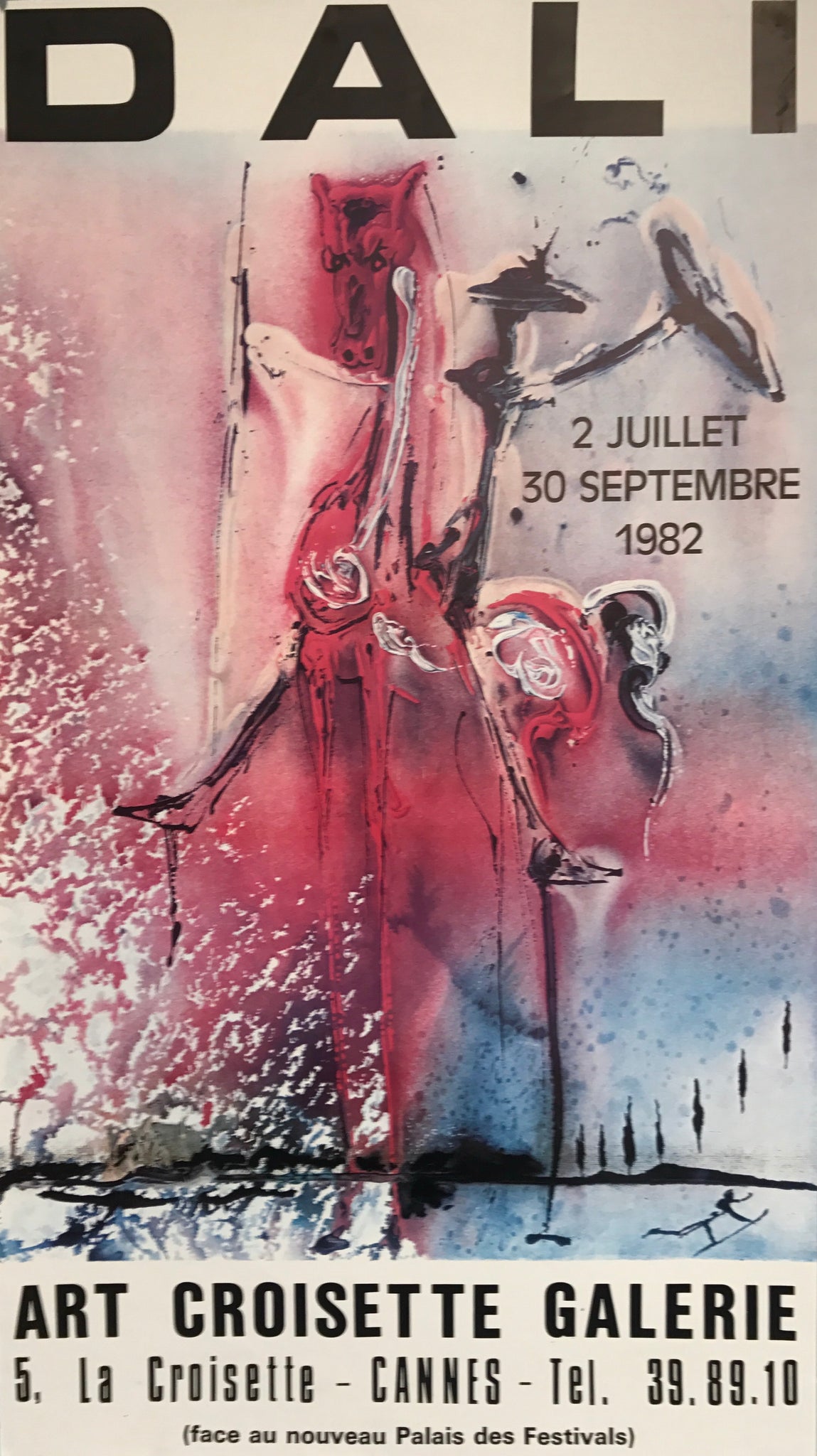 Affiche originale galerie Art Croisette Par Salvador Dali,  1982