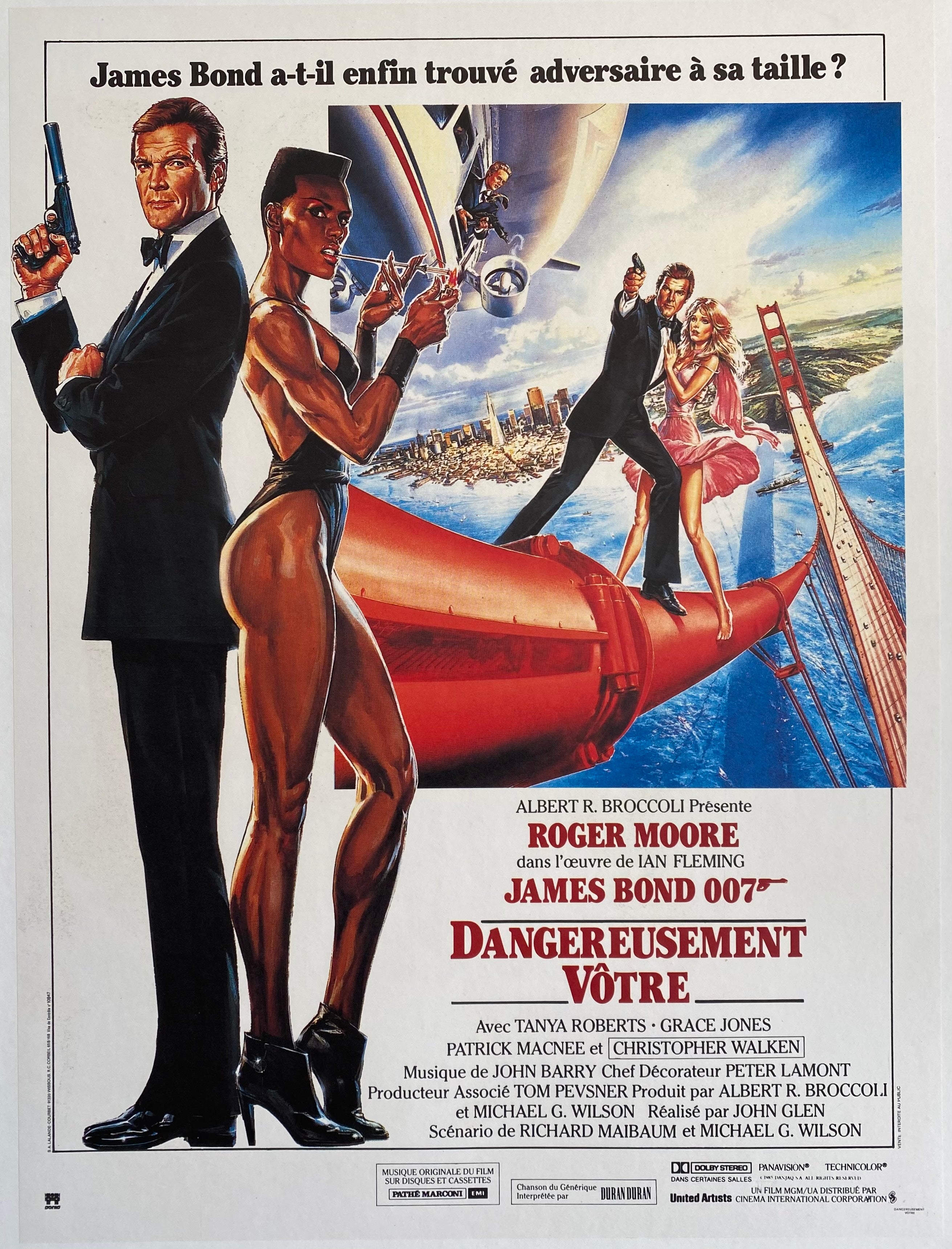 Affiche Cinéma originale James Bond Dangereusement Vôtre 1985 (petit f