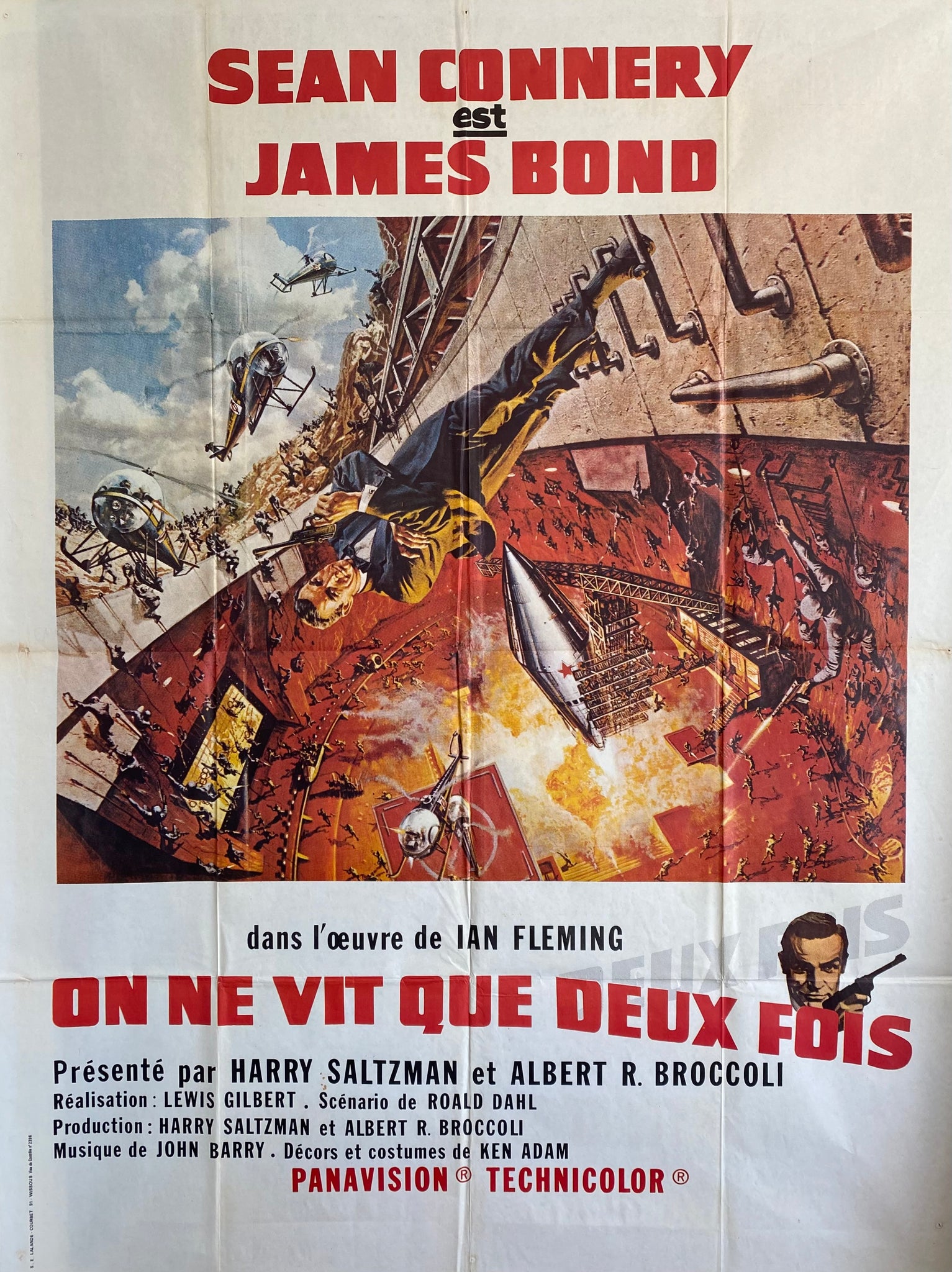 Affiche Cinéma James Bond  On ne vit que deux fois de 1967.