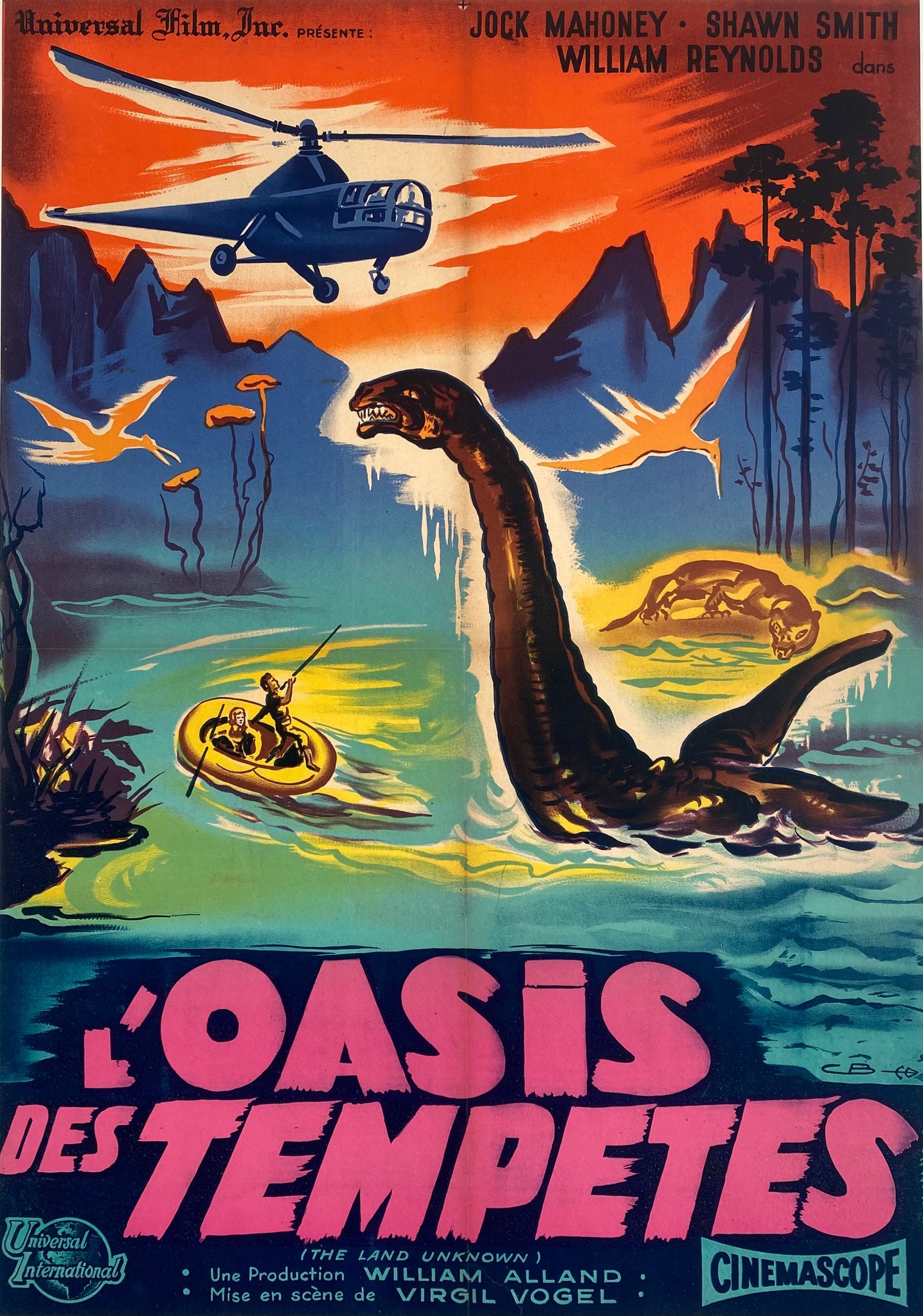 Affiche Cinéma l'Oasis des Tempêtes de 1957. 