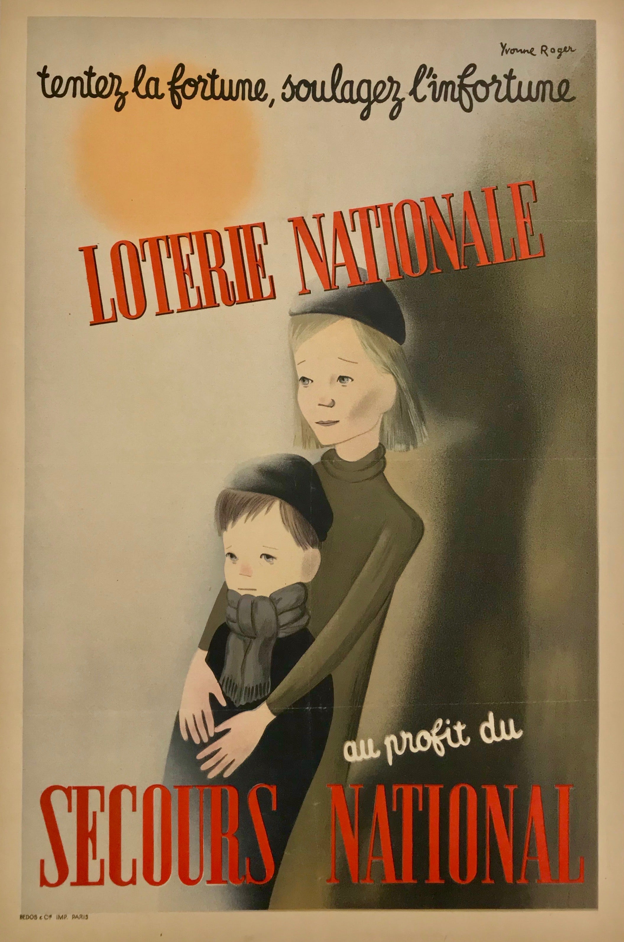 Vintage Posters - Loterie Nationale au profit du secours national 1940