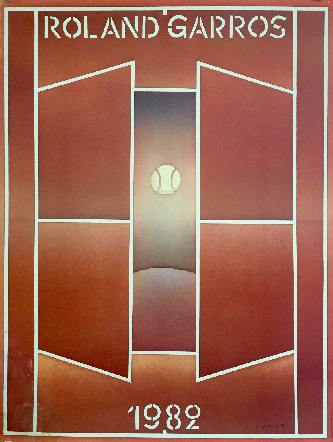 Affiche Roland Garros 1982 Par Jean-Michel Folon