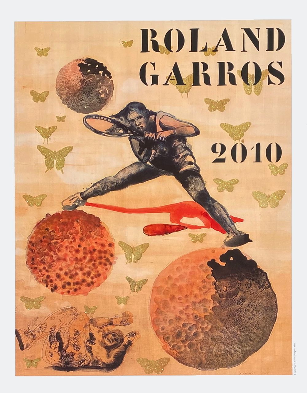 Affiche Originale Roland Garros  Par Malini Nalini, 2010