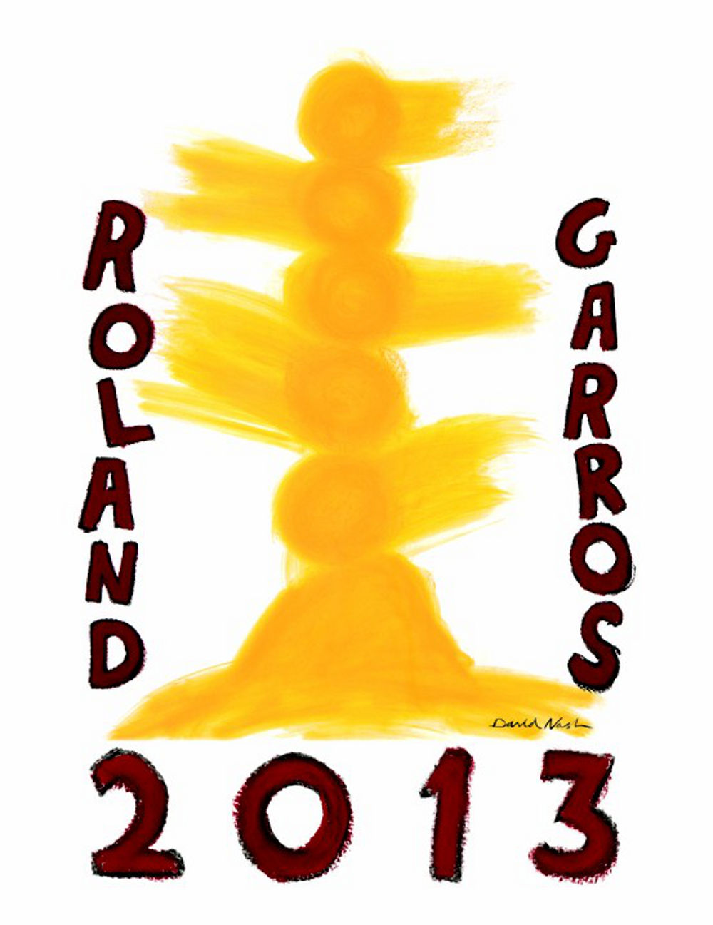 Affiche Originale Roland Garros  Par  David Nash, 2013