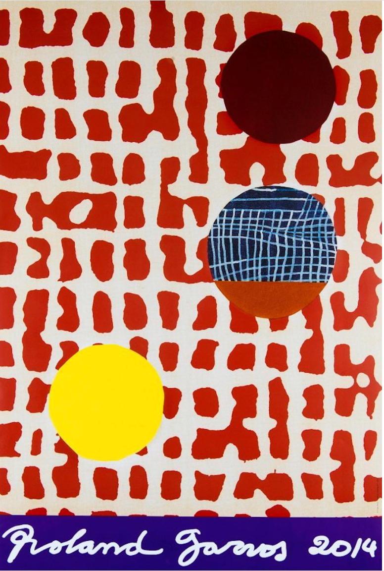 Affiche Originale Roland Garros  Par Juan Uslé, 2014