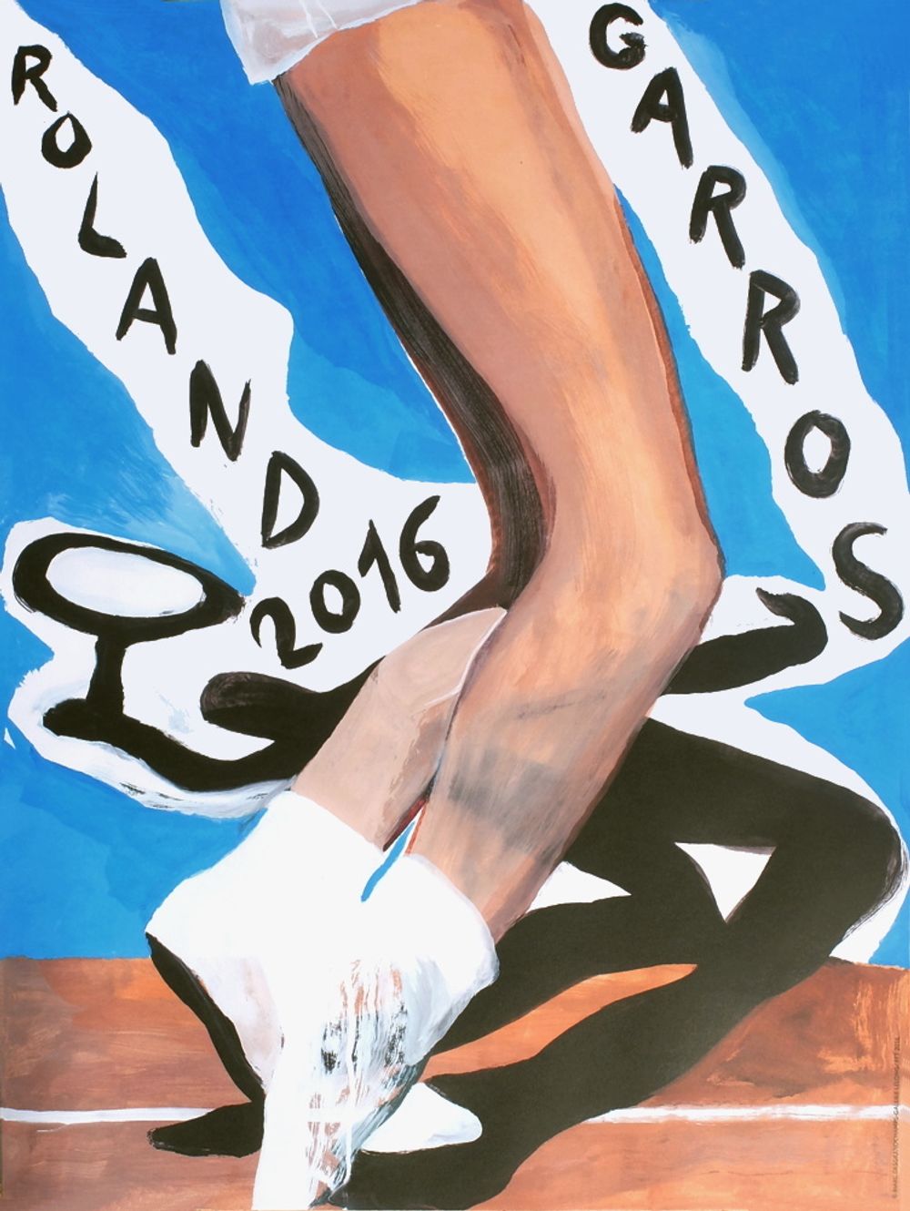 Affiche Originale Roland Garros  Par Marc Desgrandchamps, 2016