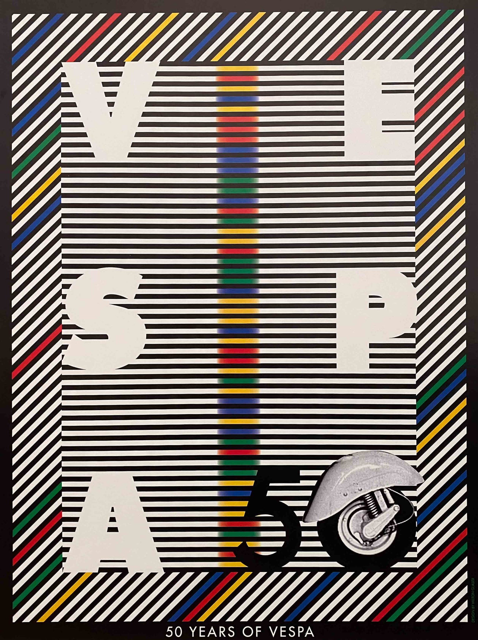 Affiche Collection Vespa 50 Years Of Vespa - Glaser Milton 1990