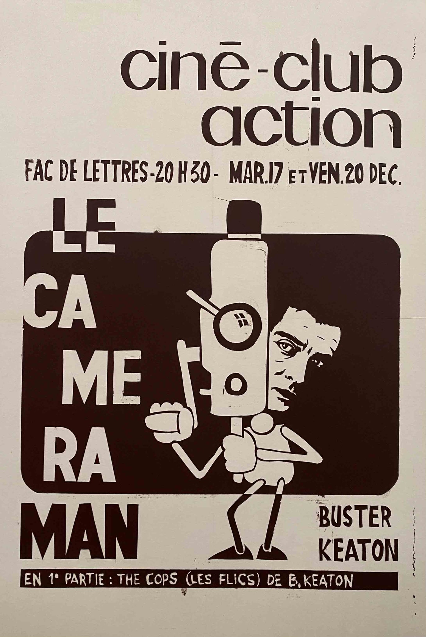 Affiche Originale Le Cameraman - Buster Keaton