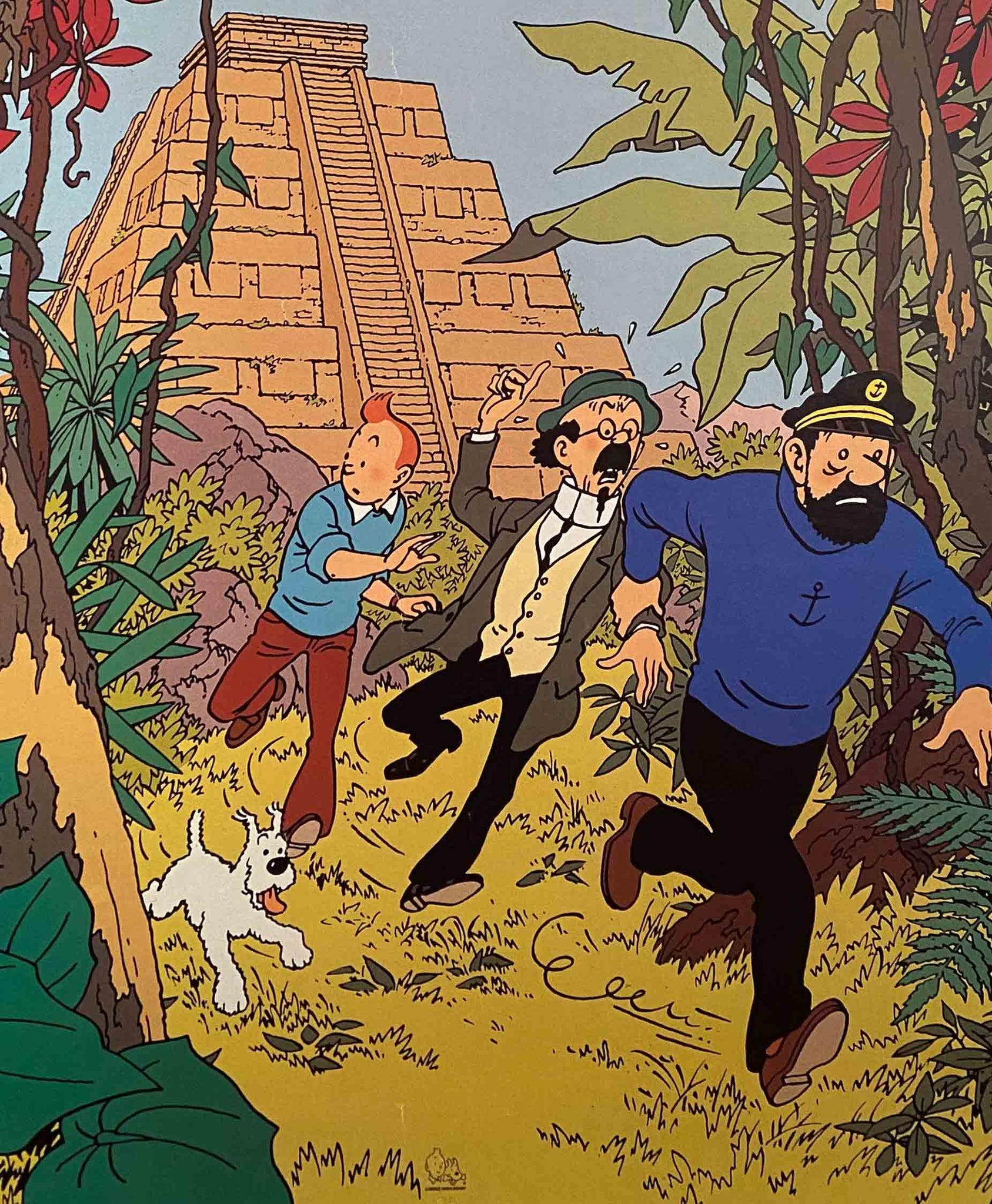 Affiche Tintin et les Picaros - Hergé 1976