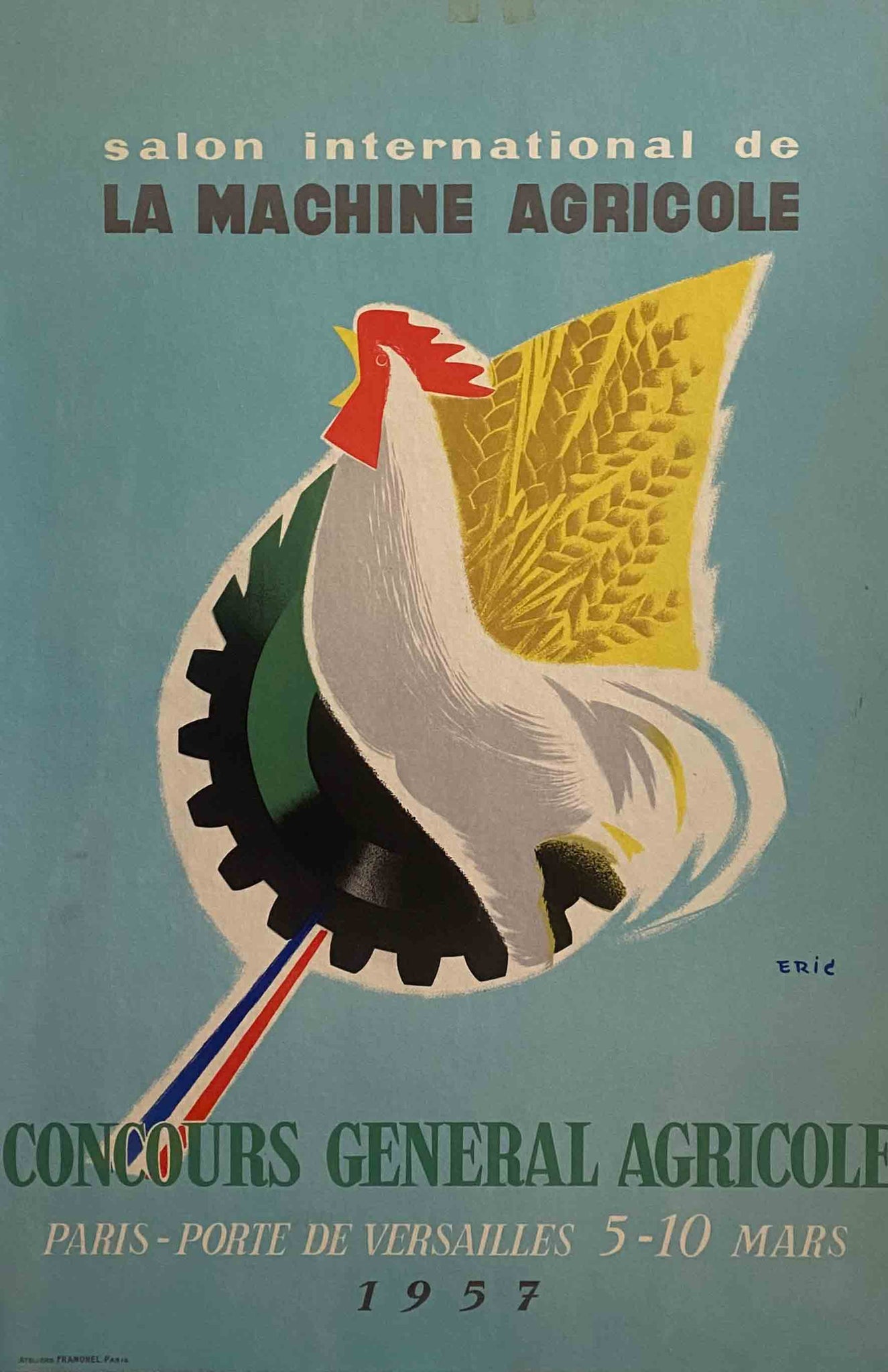 Affiche Originale Concours Général Agricole - Eric 1957