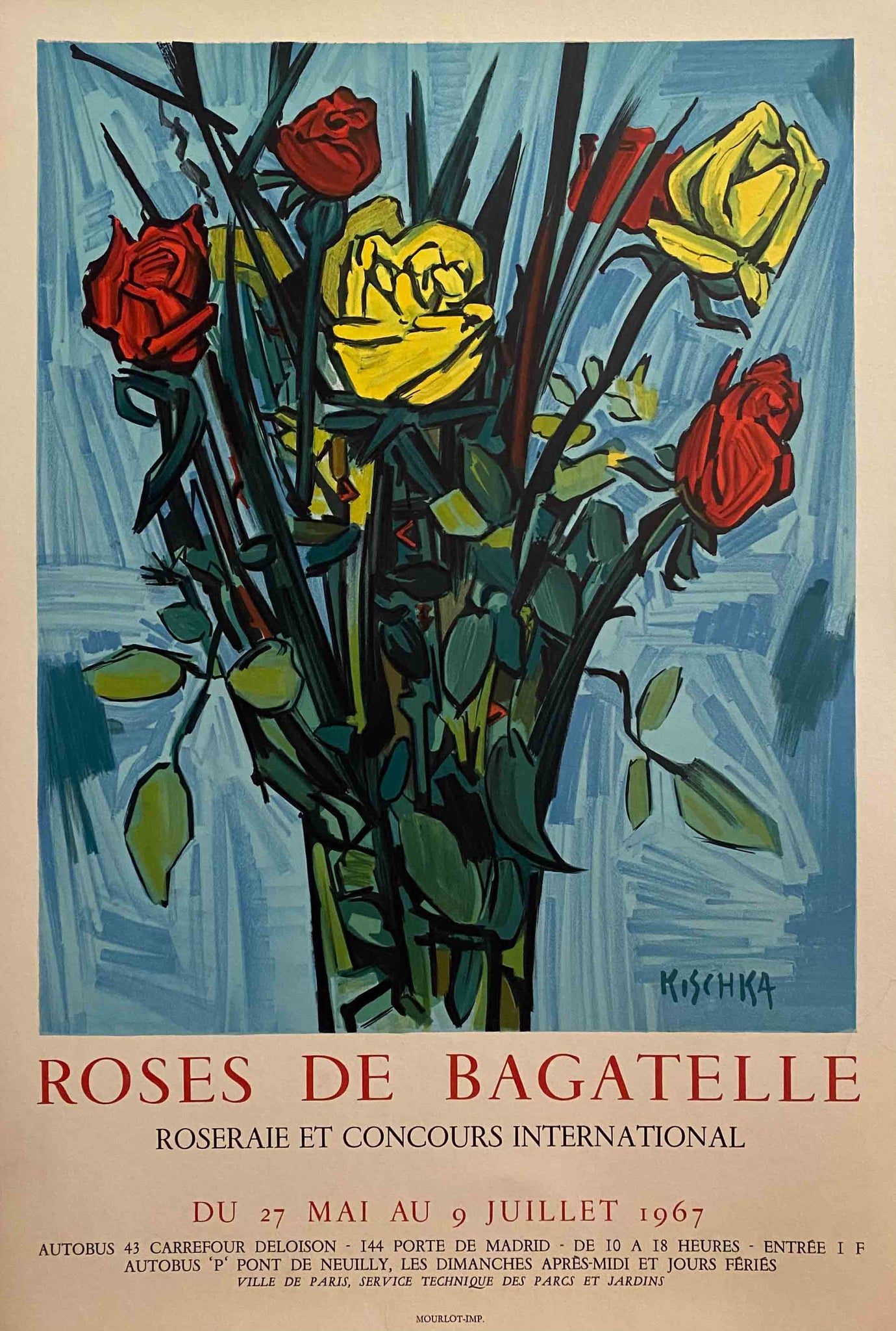 Affiche Collection Roses de Bagatelle- Kischka 1967
