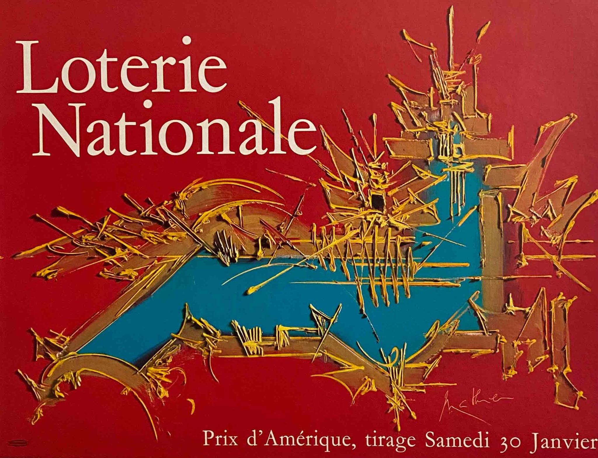 Affiche Collection Loterie Nationale - Mathieu