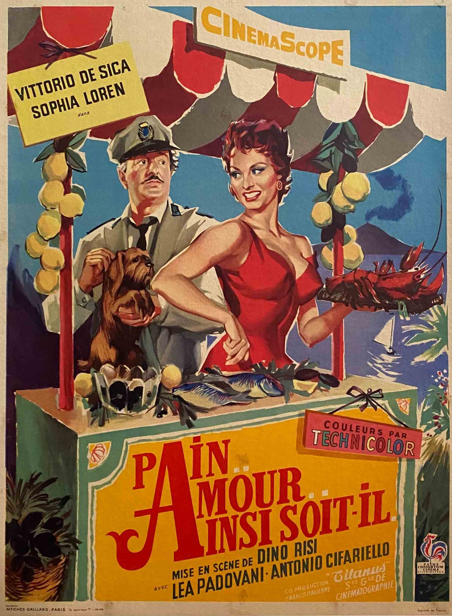 Affiche Ancienne Cinéma - Pain Amour Ainsi Soit-il - Dino Risi 1955