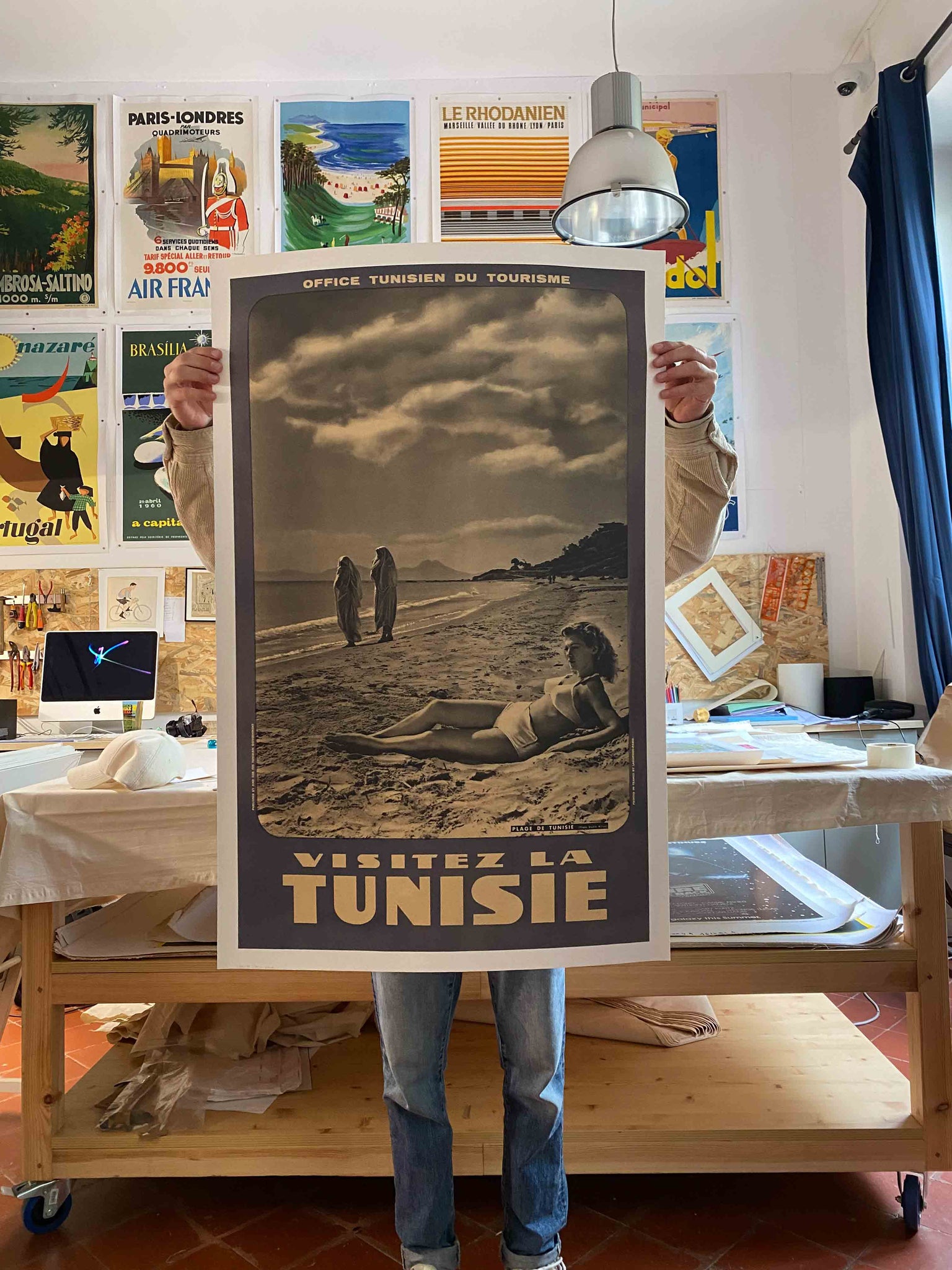 Affiche Originale Visitez la Tunisie - Photo Studio Africa 1952