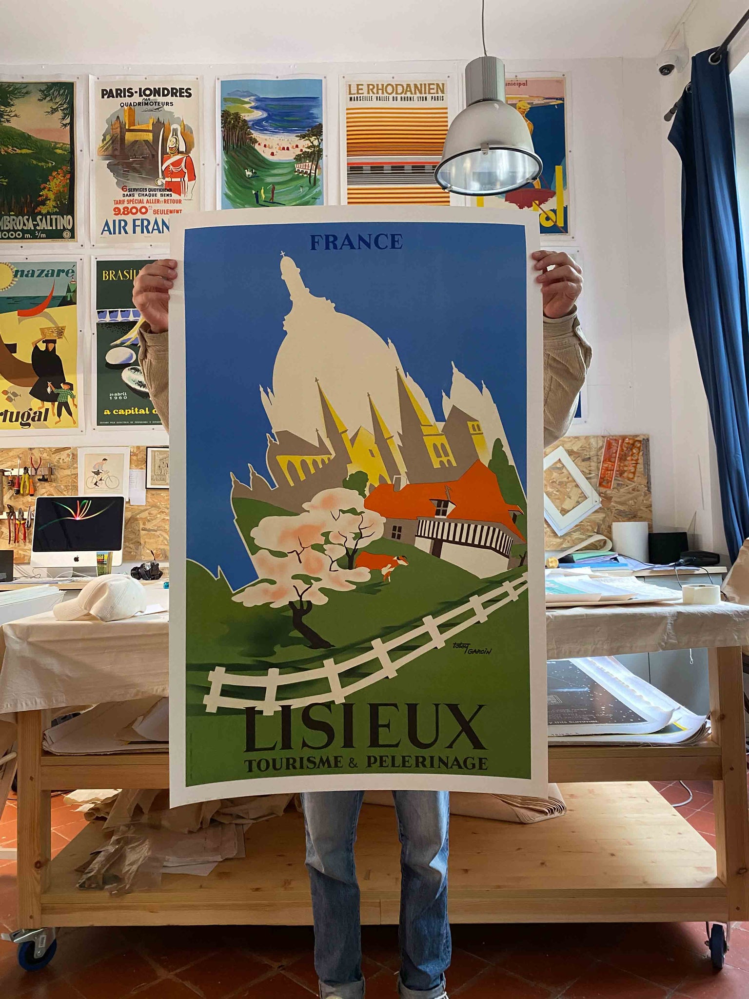 Affiche Ancienne France Lisieux Tourisme & Pèlerinage - Totsy Garcin 1955