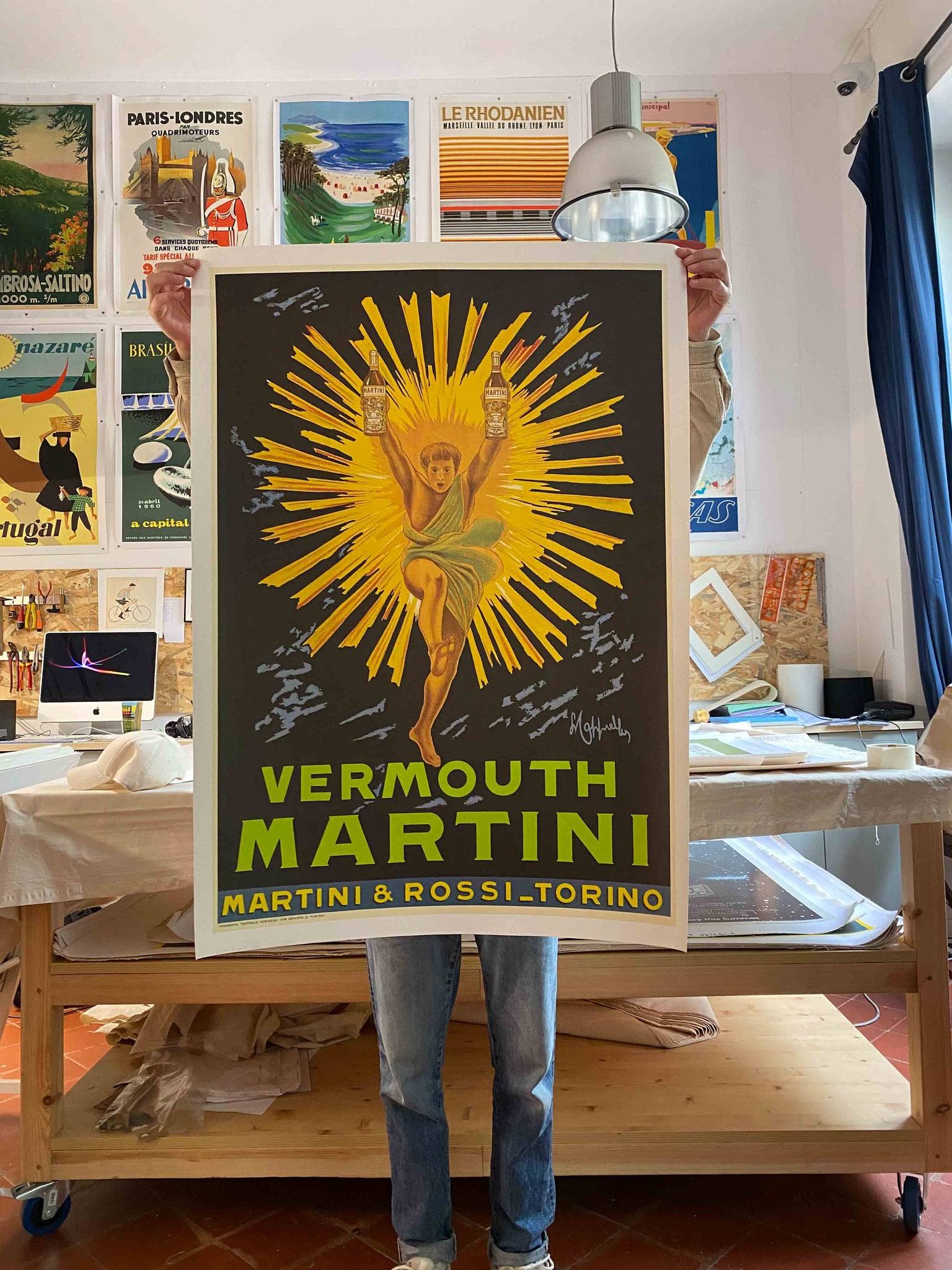 Affiche Originale Vermouth Martini - Leonetto Cappiello 1956