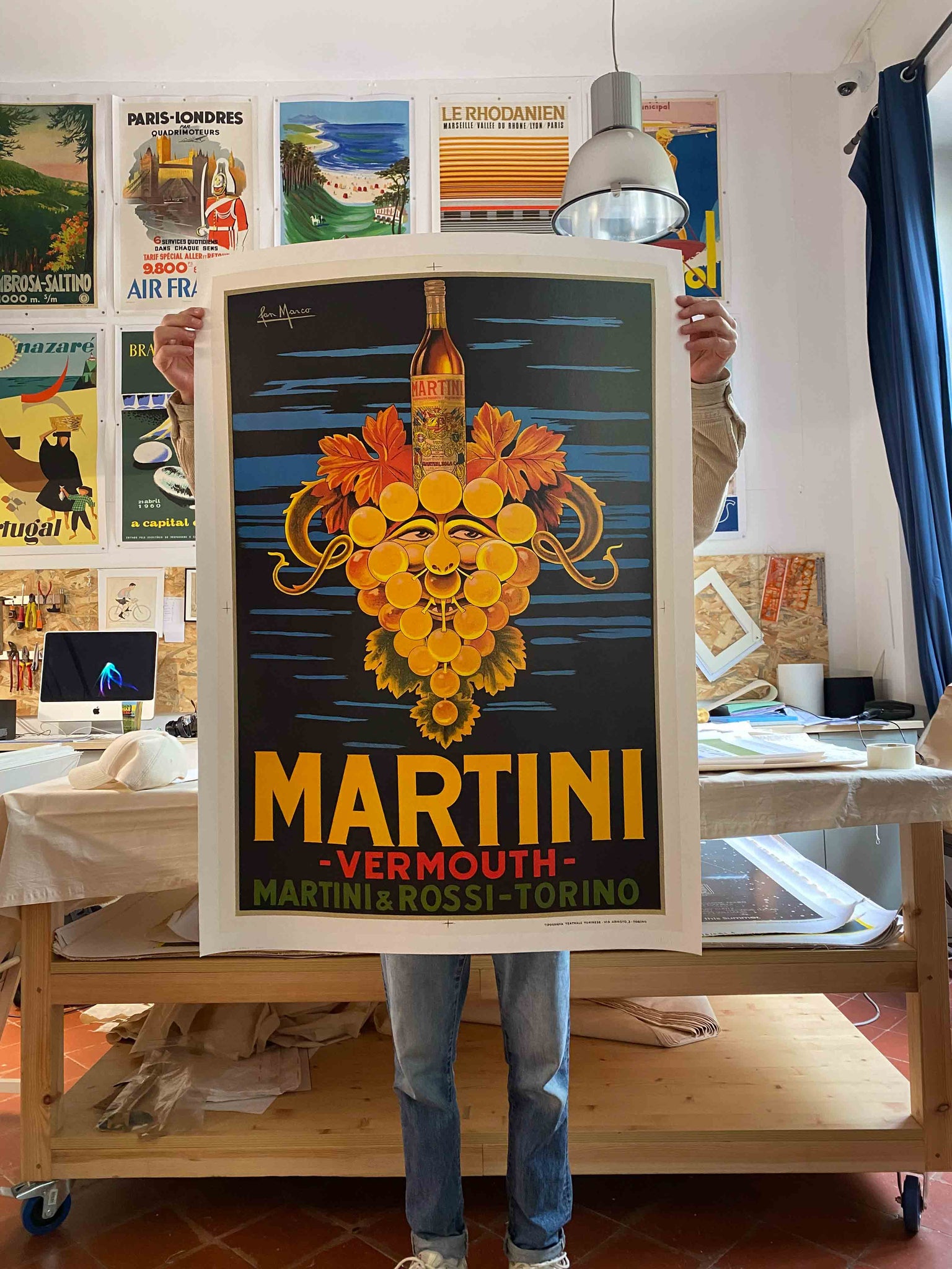 Affiche Vintage Publicité Boisson Apéritif Martini Vermouth - San Marco 1960