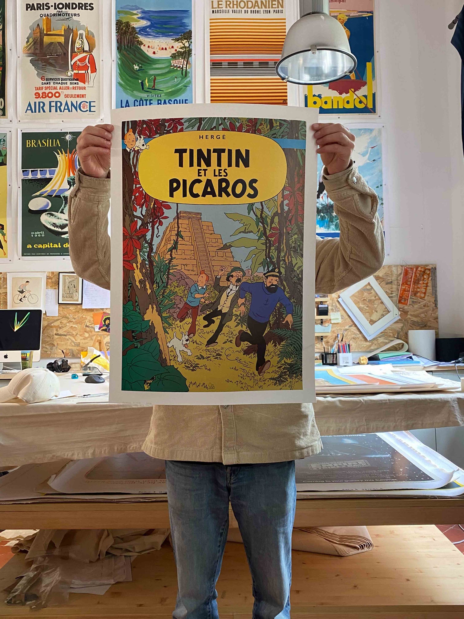 Affiche Tintin et les Picaros - Hergé 1976