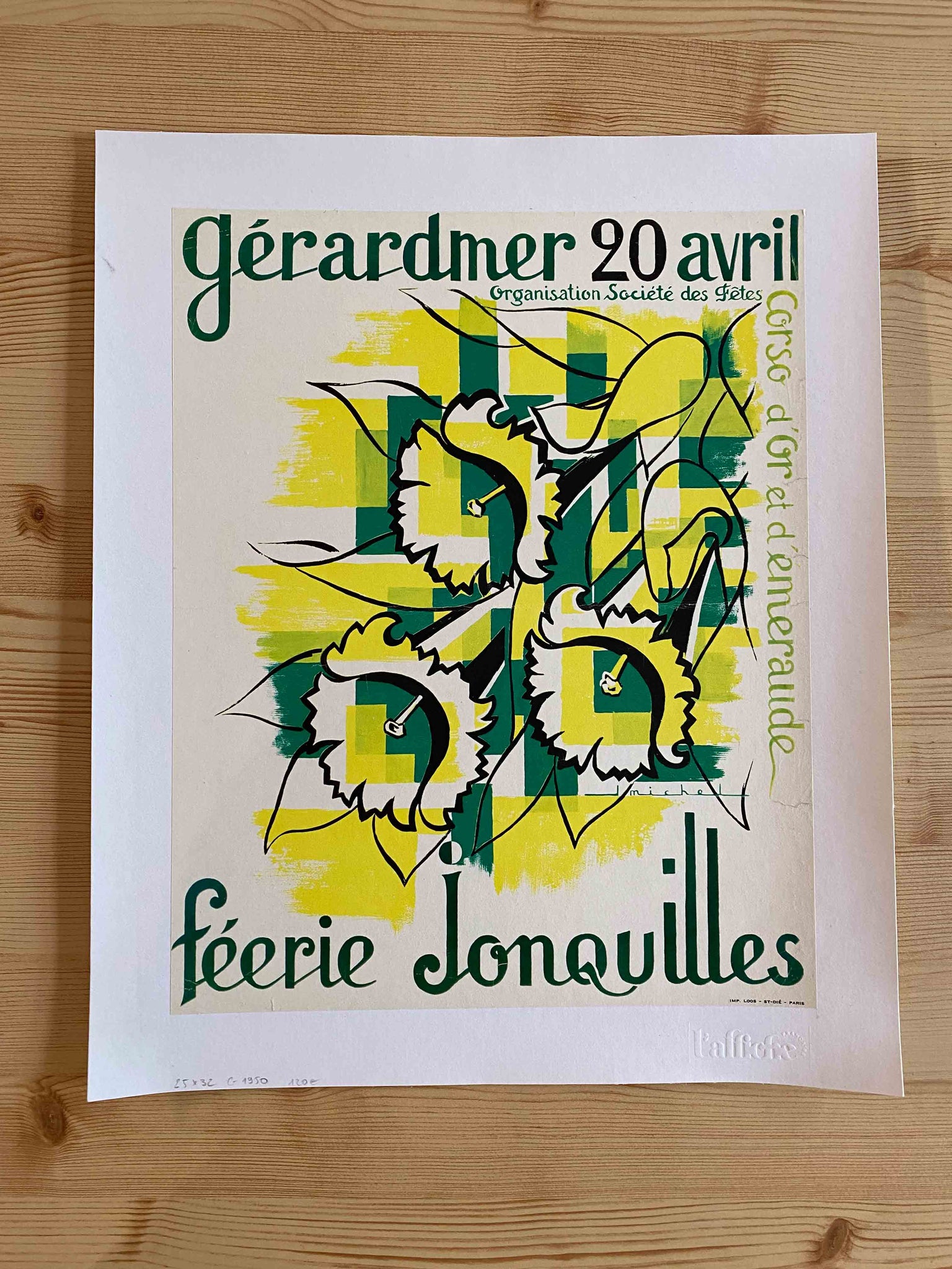 Affiche Ancienne Féerie Jonquilles - Michel