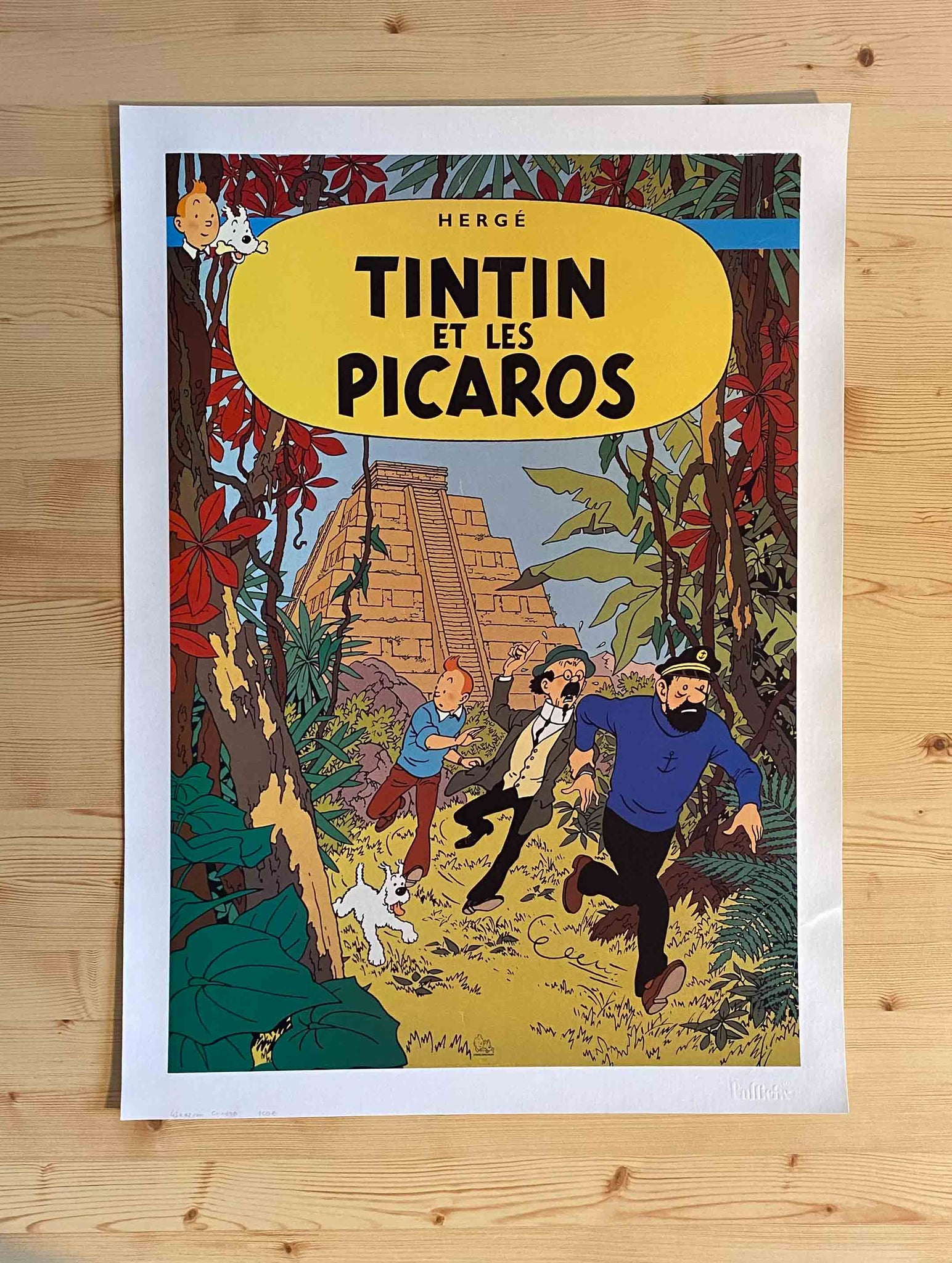 Affiche Tintin et les Picaros - Hergé 1976