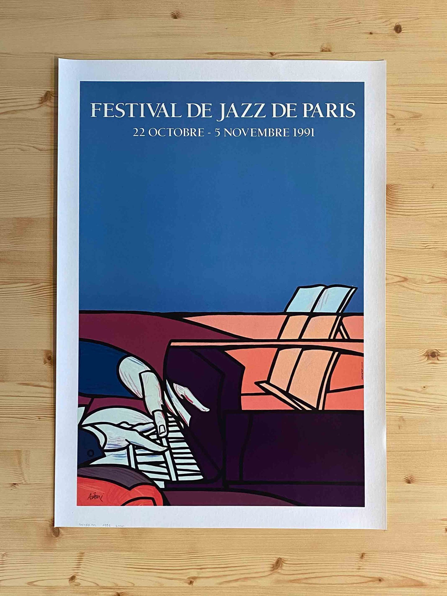 Affiche Originale Festival de Jazz de Paris - Akami 1991