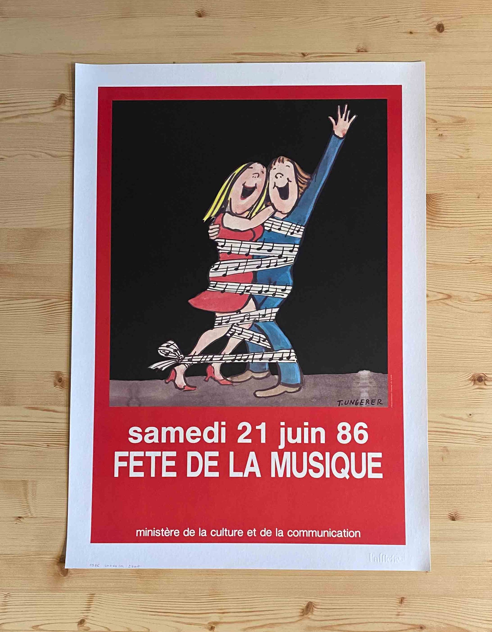 Affiche Originale Fête de la Musique - T. Ungerer 1986