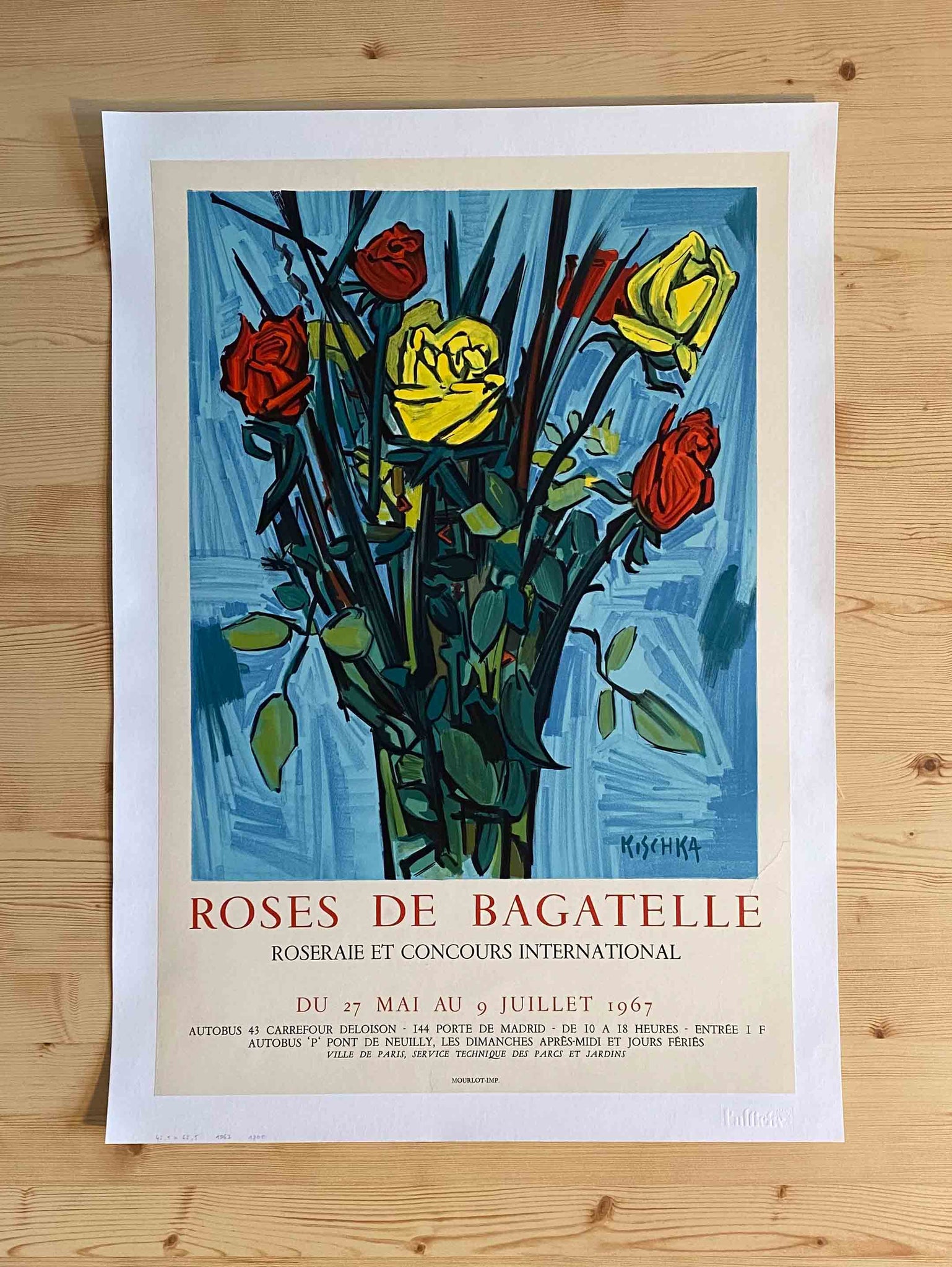 Affiche Collection Roses de Bagatelle- Kischka 1967