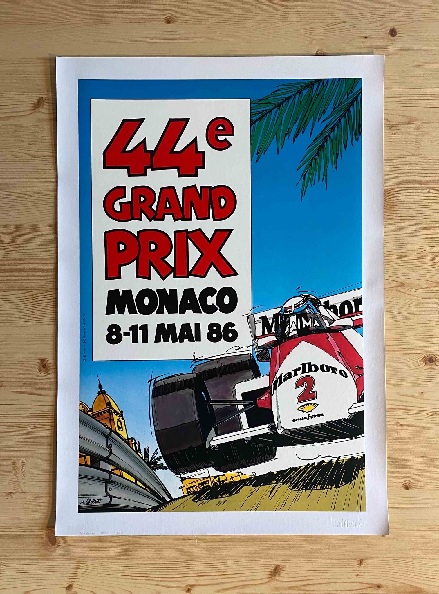 Affiche Collection 44eme Grand Prix de Monaco - J. Grognet 1986