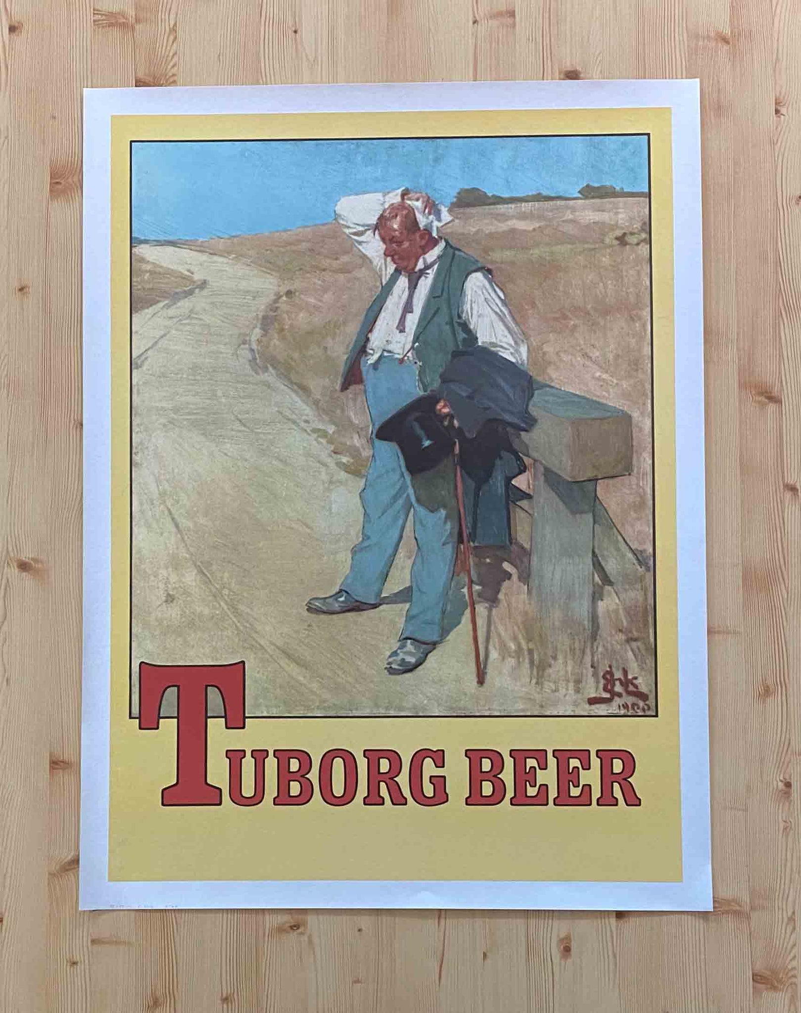 Affiche Originale Tuborg BEER - Erik Henningsen C.1970