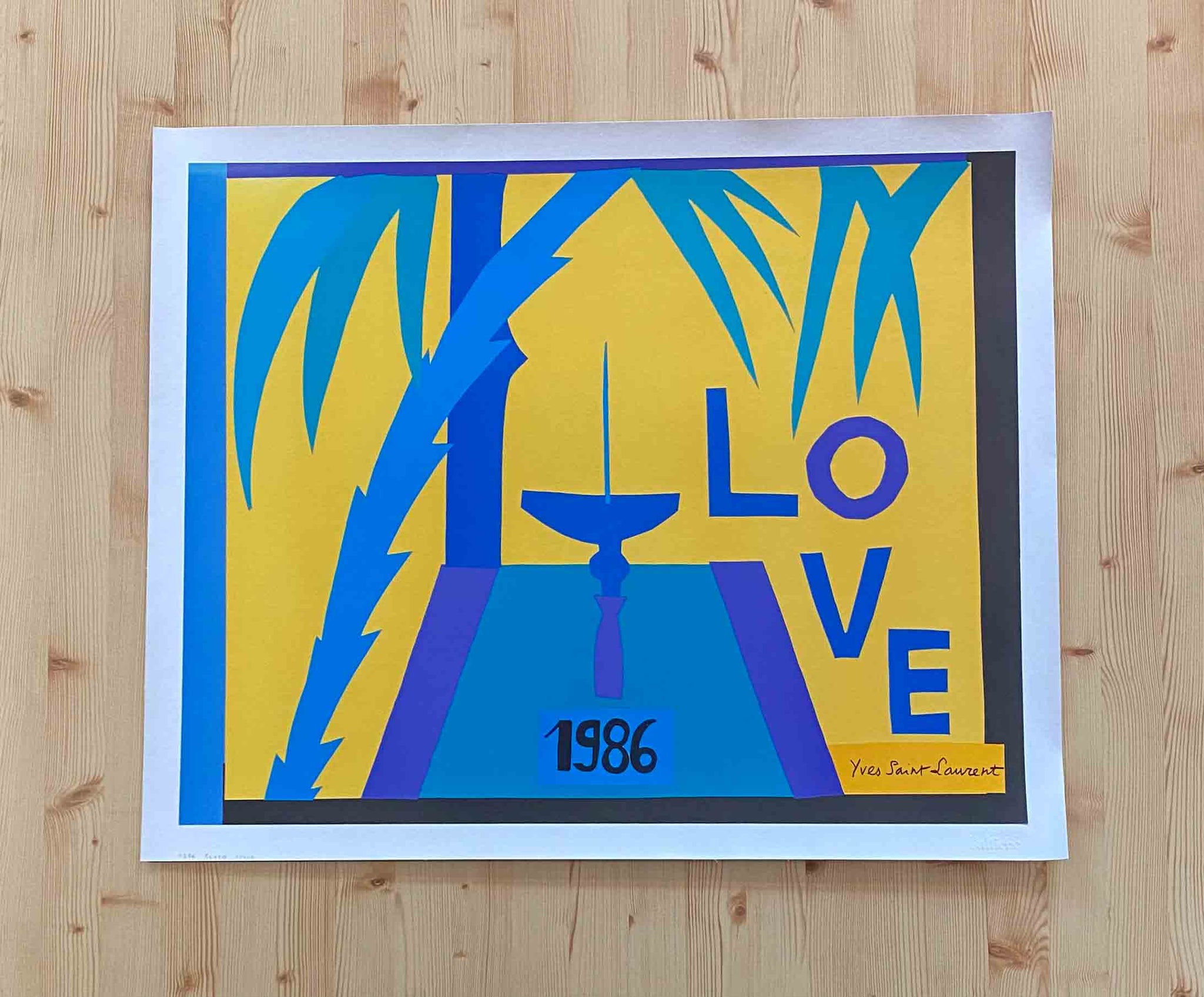 Affiche Love Yves Saint Laurent Prix