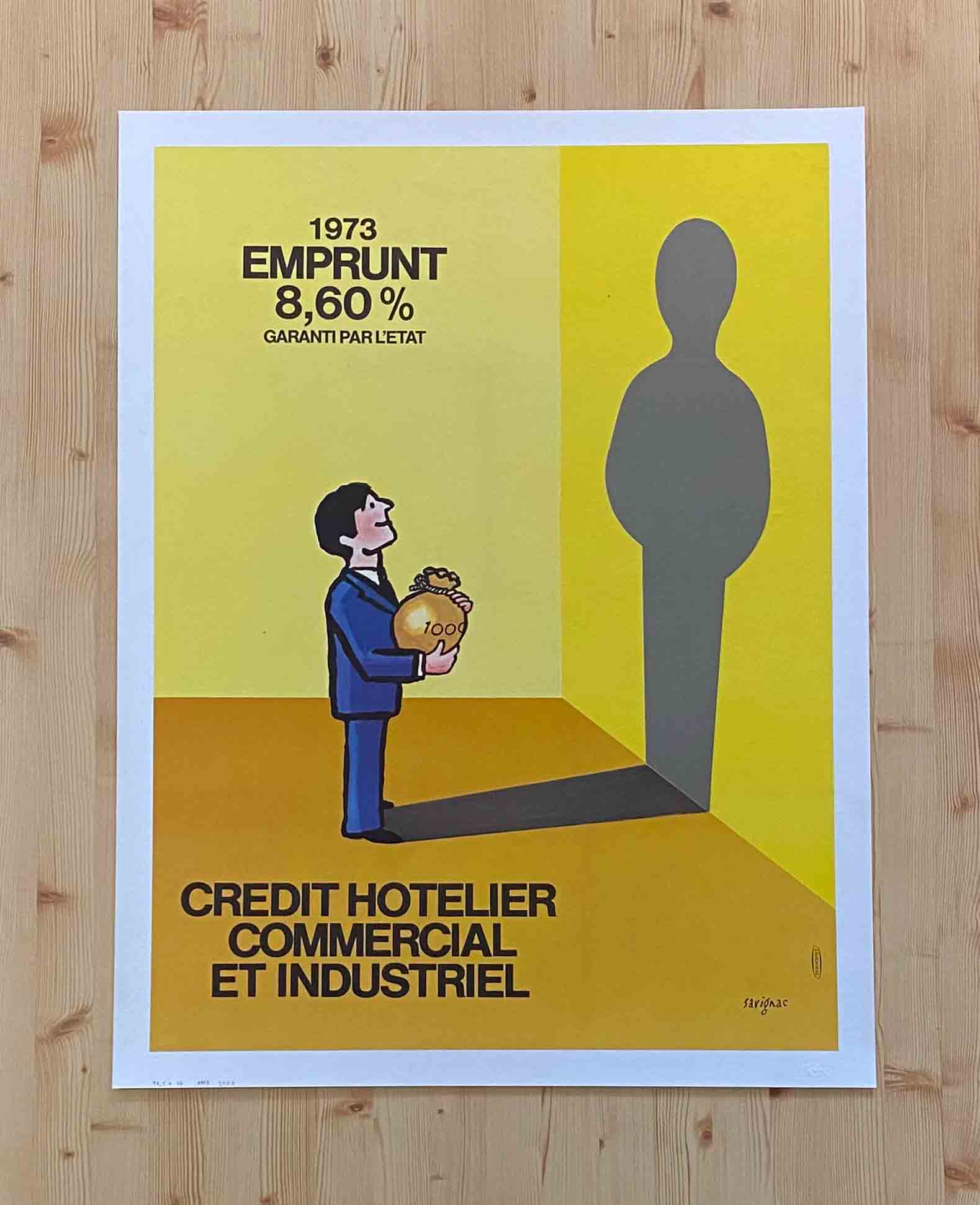 Affiche Vintage Savignac Emprunt 1973