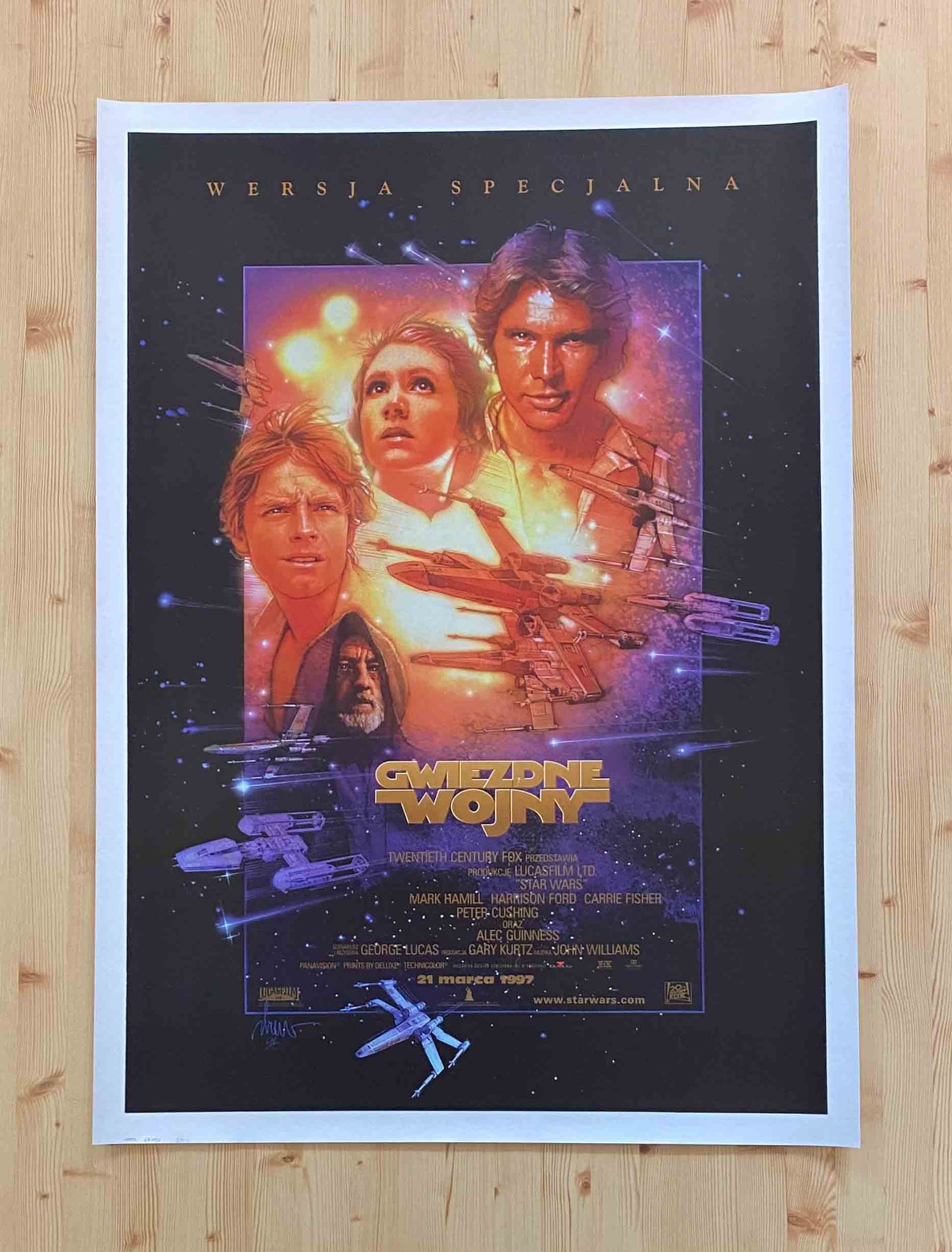 Affiche cinema Polonaise - Star Wars, épisode IV : Un nouvel espoir - George Lucas 1992 