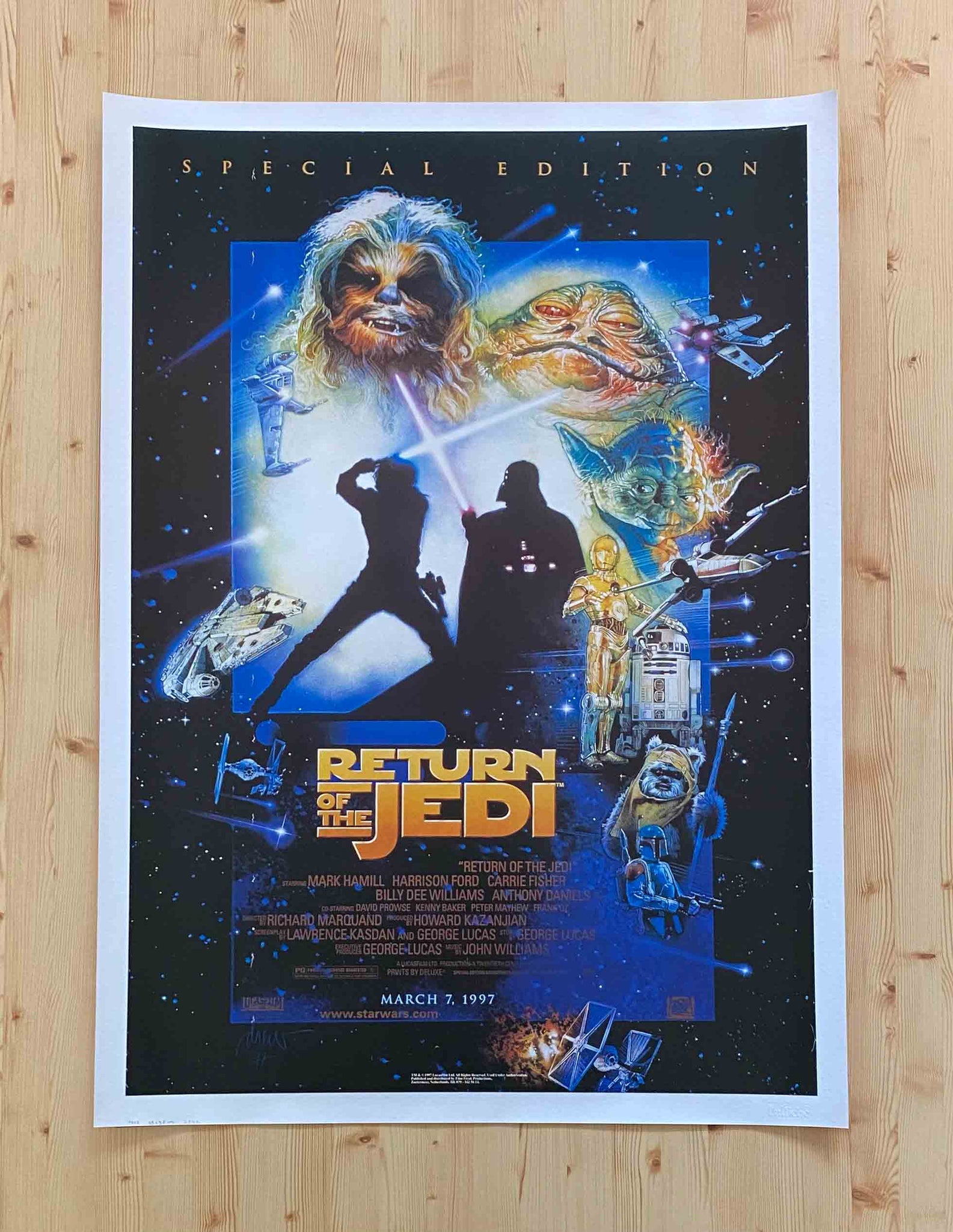 Affiche cinema Plonaise - Star Wars épisode VI : Retour du Jedi - George Lucas 1992 